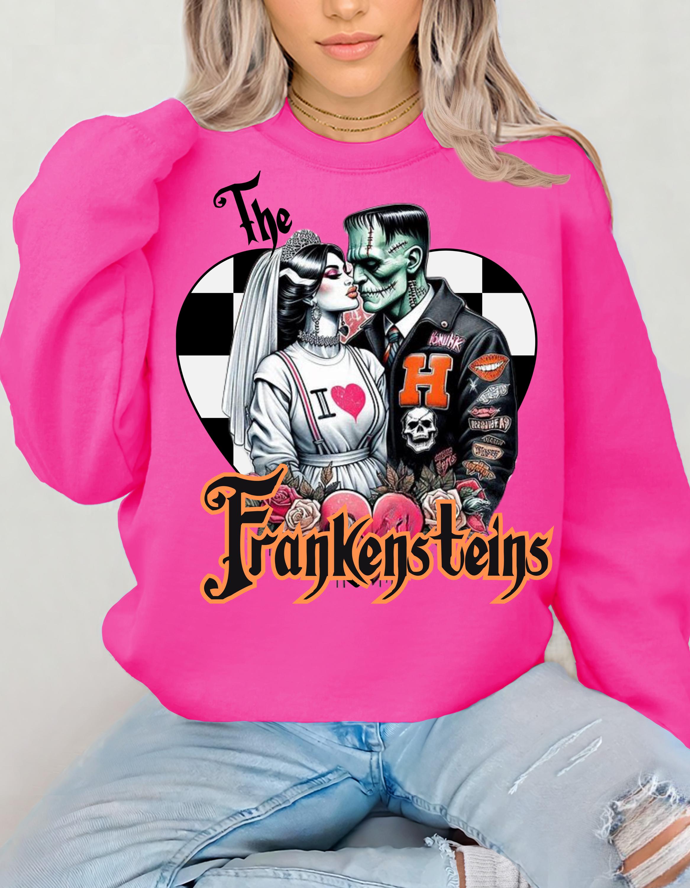 Frankensteins Liebe Crewneck Sweatshirt, Horror Valentinstag Geschenk, Urban Valentine Shirt, Monster Romance Jumper, Gruselige Gothic Kleidung