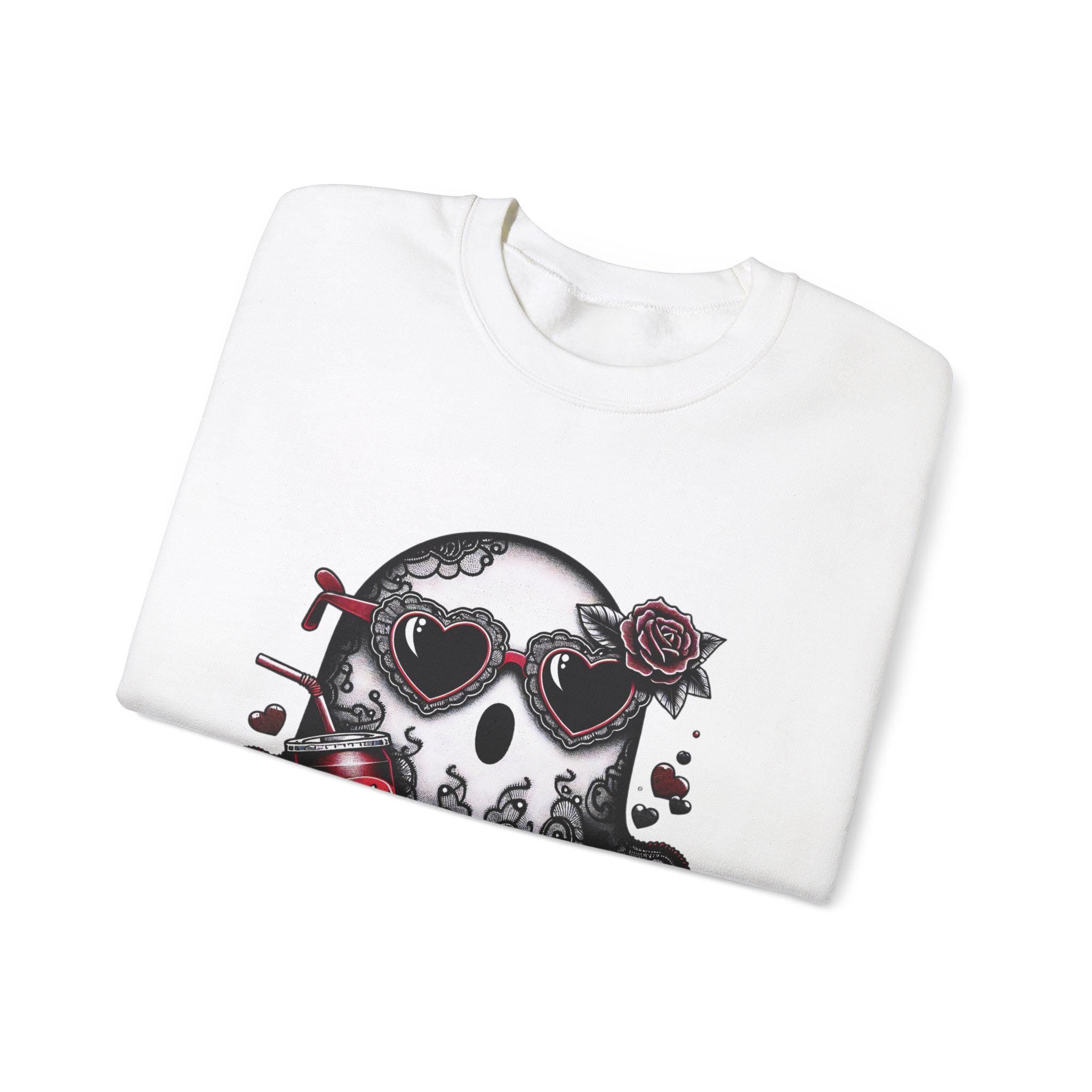 Personalisierbares Dr Pepper Skull Vibes Sweatshirt - Trendy Goth Streetwear