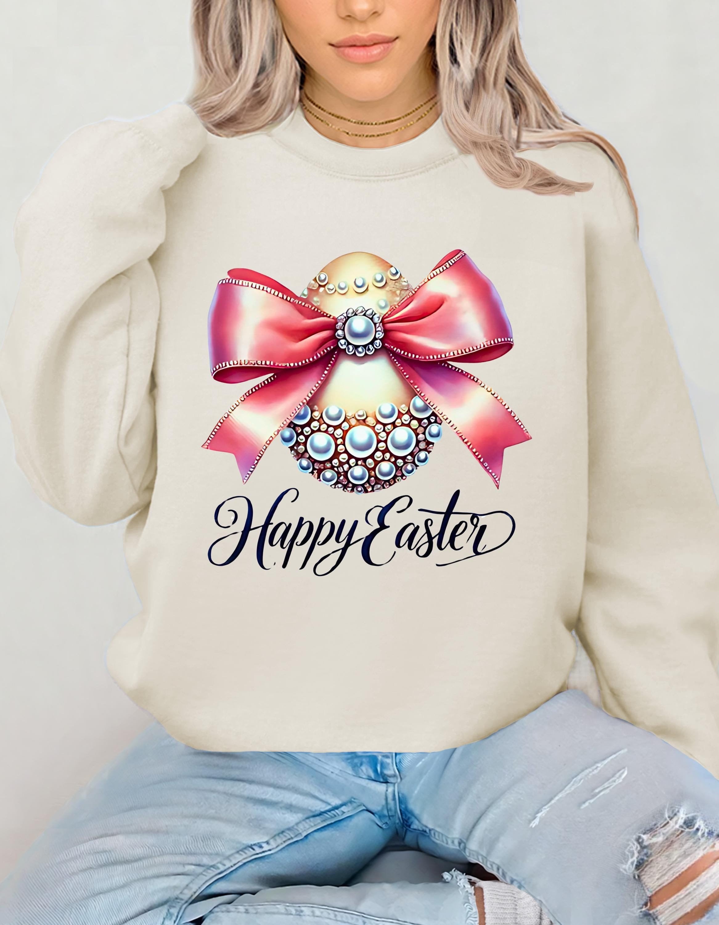 Personalisierbares Coquette Pearl Egg Fabrigie Sweatshirt, Unisex Pullover, Pullover, Top, Sweat Top