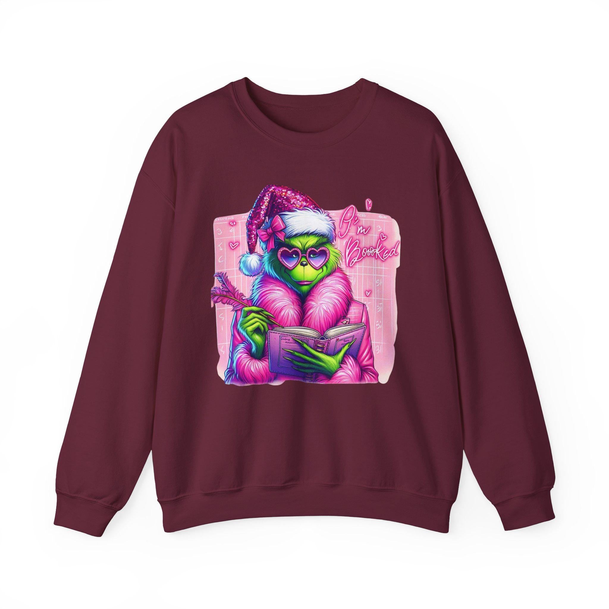 Personalisierbares Im Booked Grinch Bojuee Sweatshirt - Pastell Urlaubsbekleidung