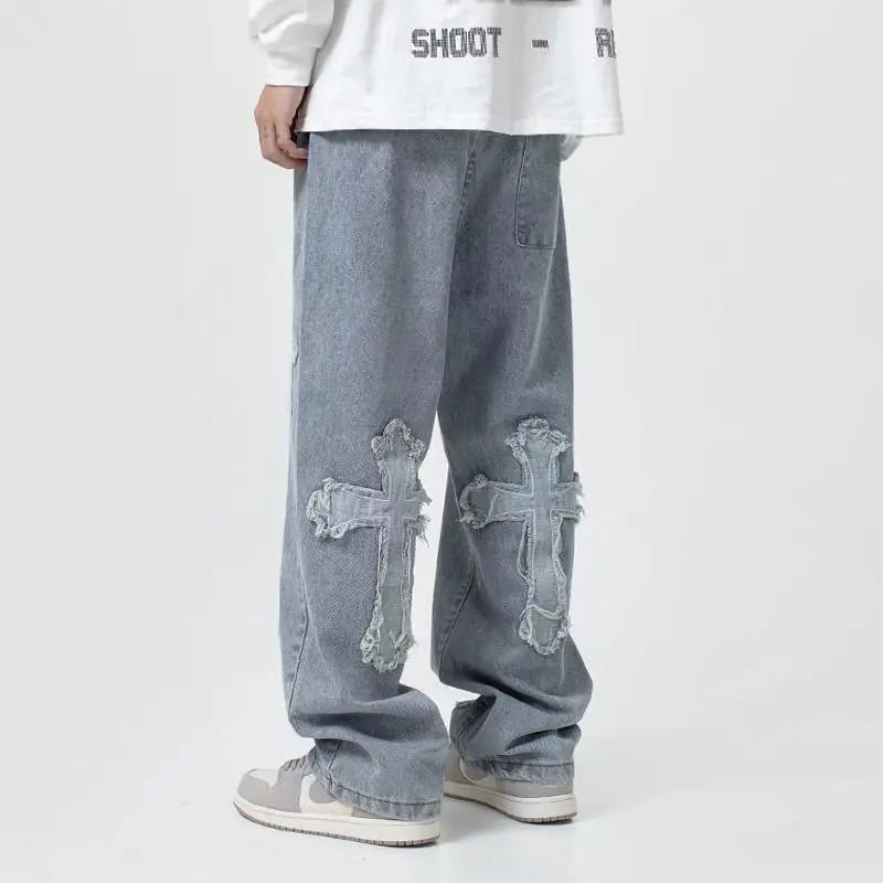 Baggy-Jeans mit niedriger Taille