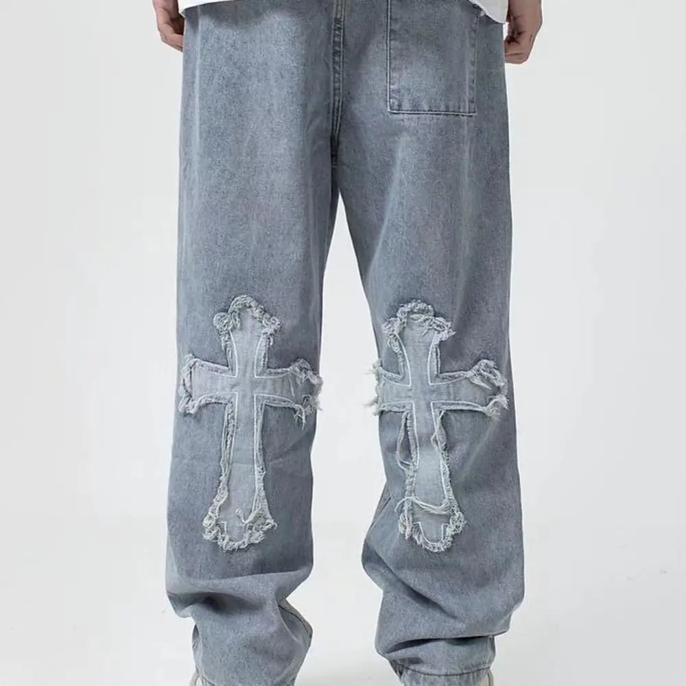 Baggy-Jeans mit niedriger Taille