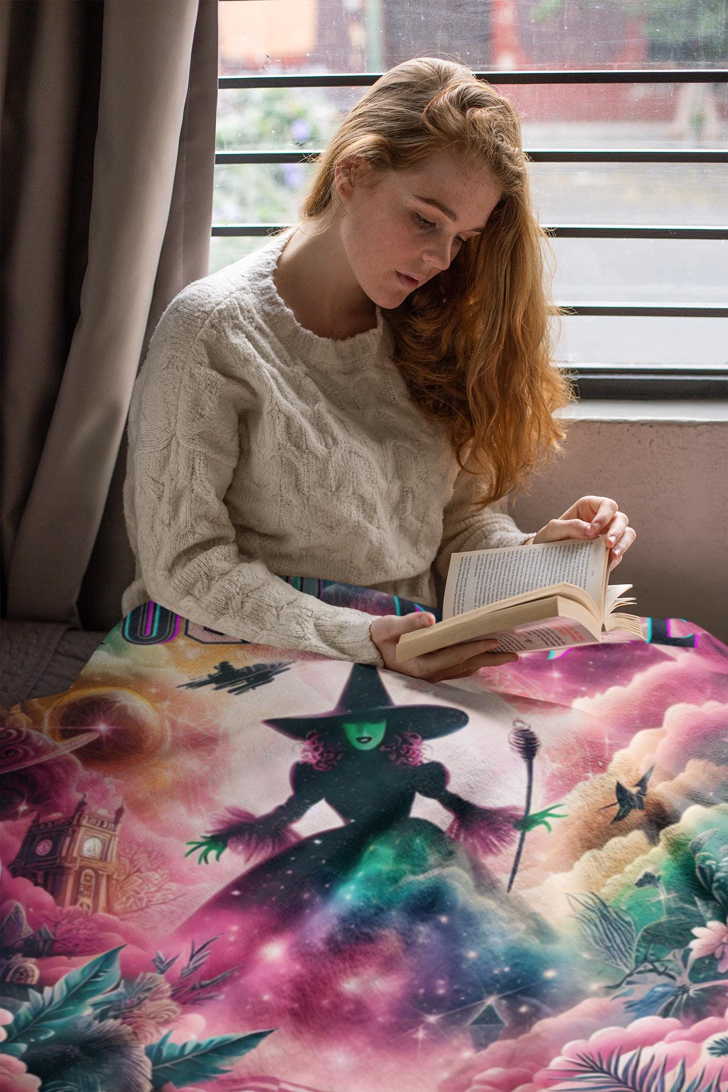 Blanket, Velveteen: Wicked Oz inspired blanket Galaxy Blanket, Gift for Sci-Fi Fans, Vibrant Space Theme Home Decor, Cozy Couch Blanket,