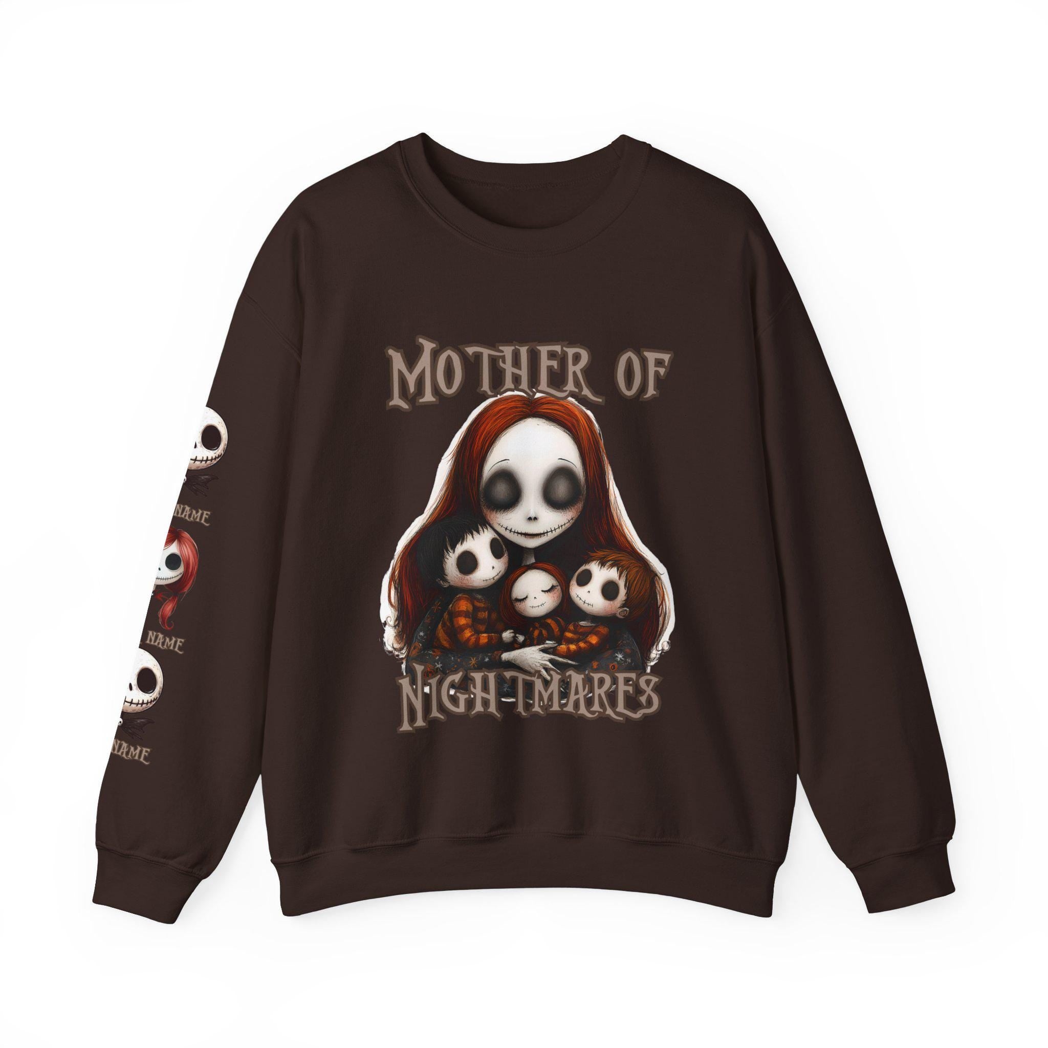 Mother of Nightmares Personalized Spooky Mom Sweatshirt, Mom Gift, Halloween Shirt, Creepy Mother's Day Gift, Horror Mom Apparel