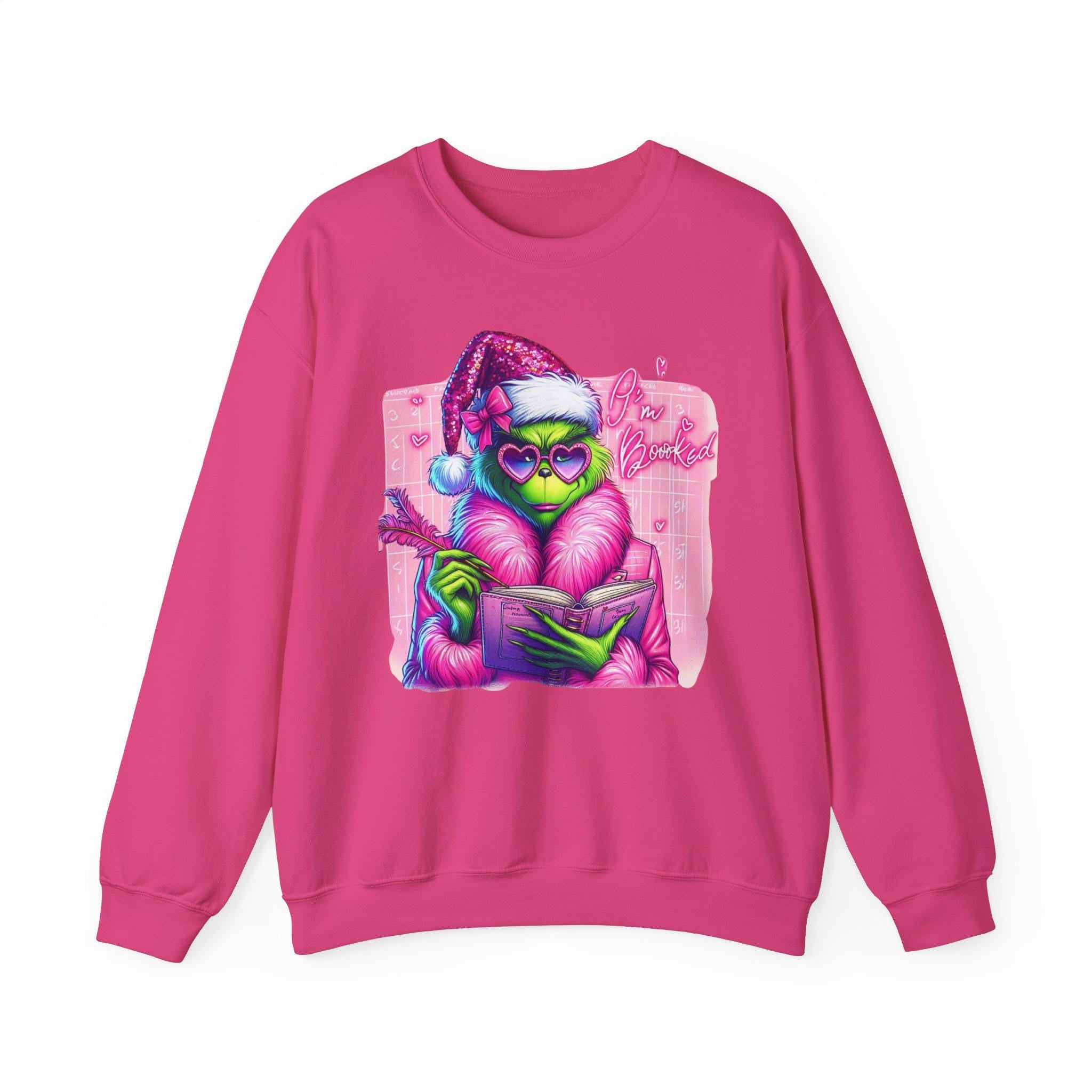 Personalisierbares Im Booked Grinch Bojuee Sweatshirt - Pastell Urlaubsbekleidung