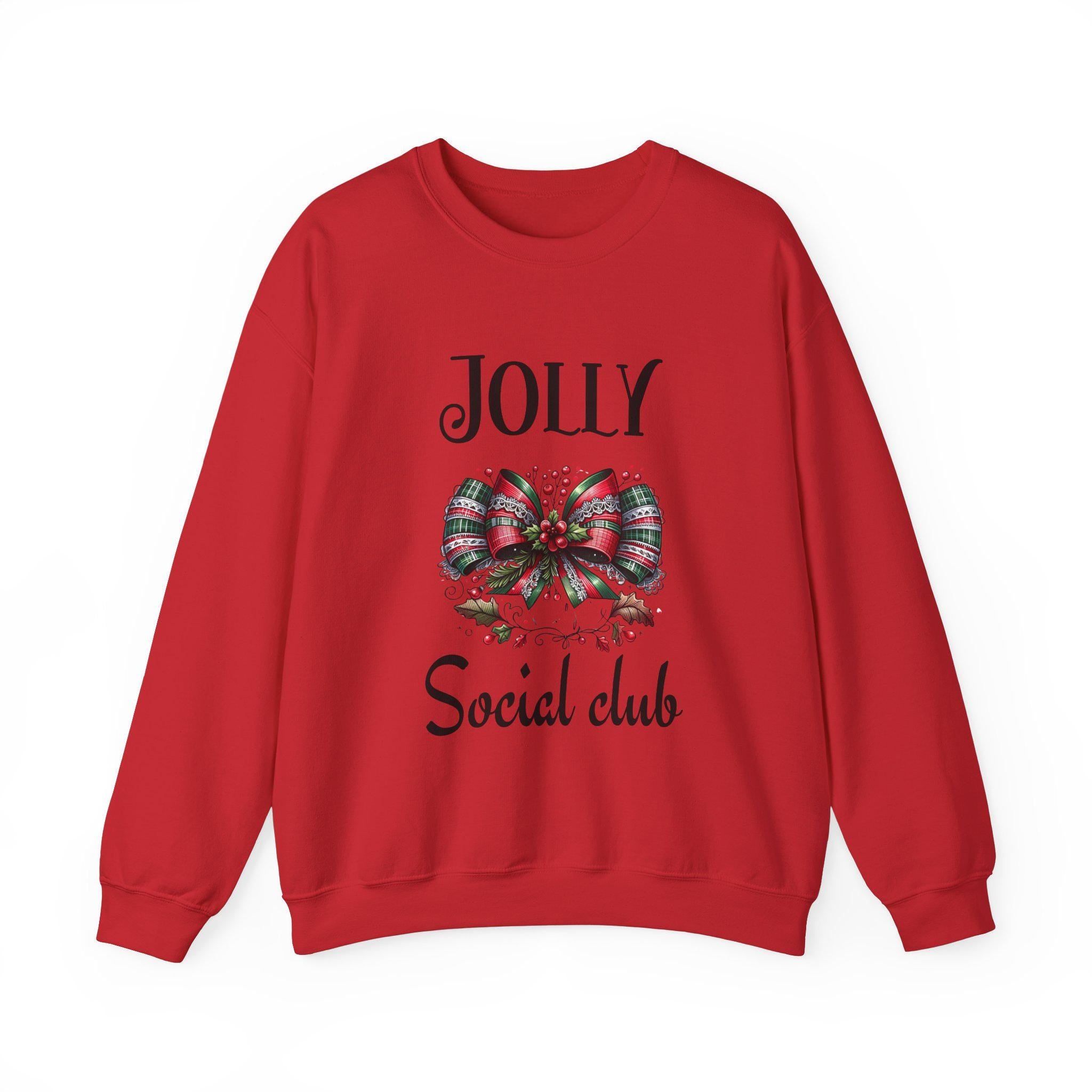 Personalizable Cozy Christmas Vibes with Jolly Social Club Sweatshirt