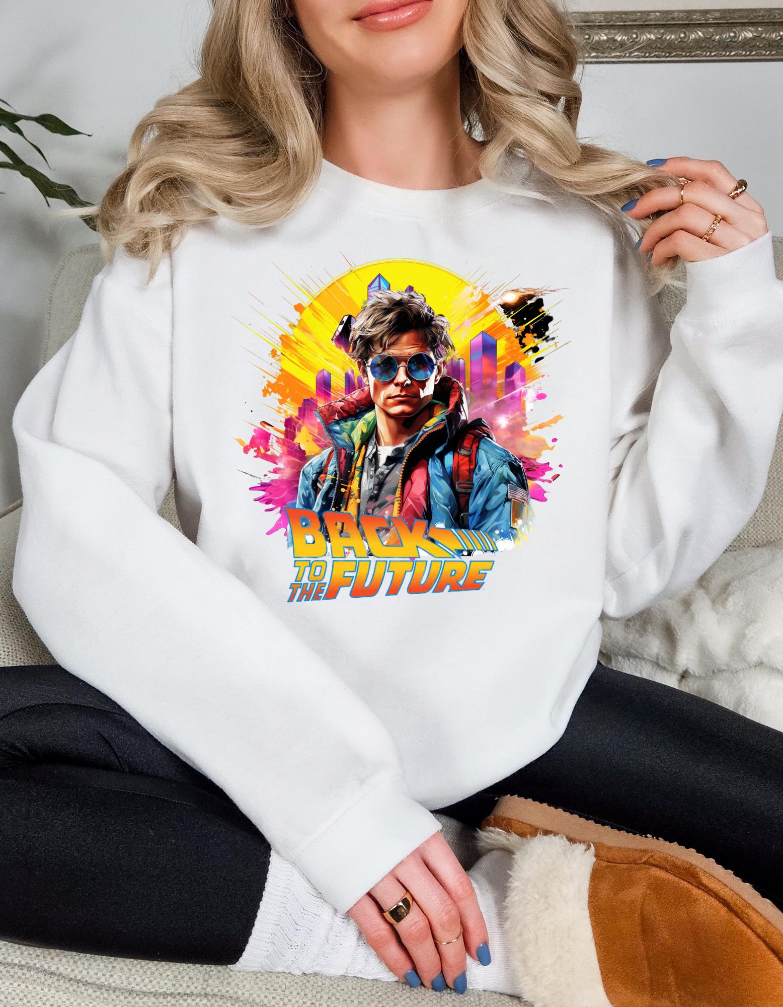 Personalisierbares Time Traveler Parodie Sweatshirt - Gemütliche und lustige Retro-inspirierte Kleidung