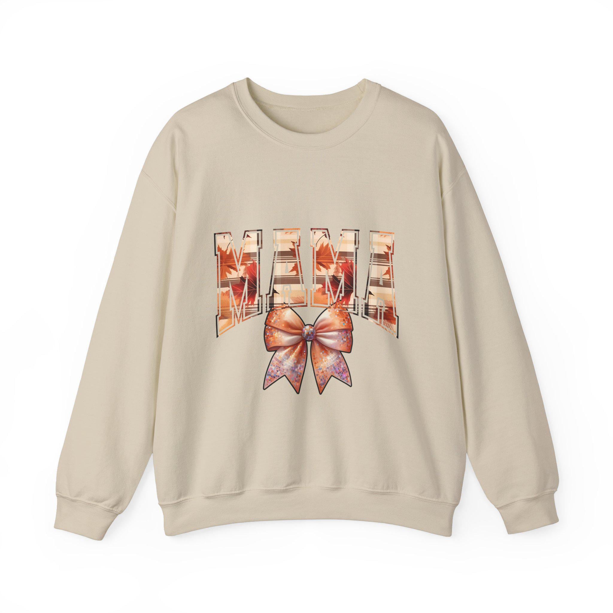 Personalizable Fall Coquette Vibes with Mama Sweatshirt