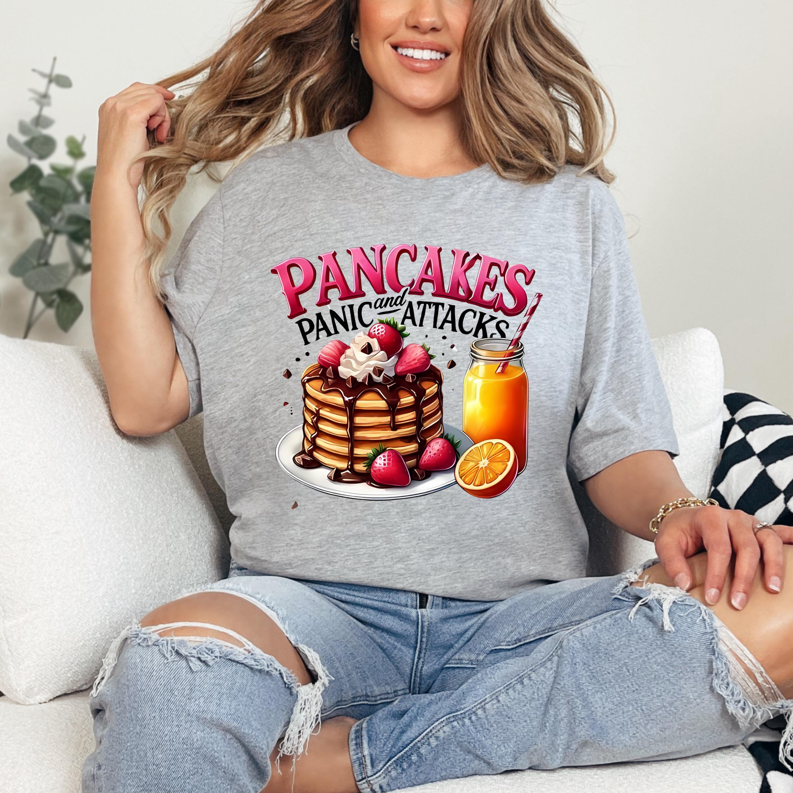 Mental Health Awareness T-Shirt, Pancakes and Panic Attacks Tee, Mental Health Tee, Unisex Tee, Heavy Cotton Tee