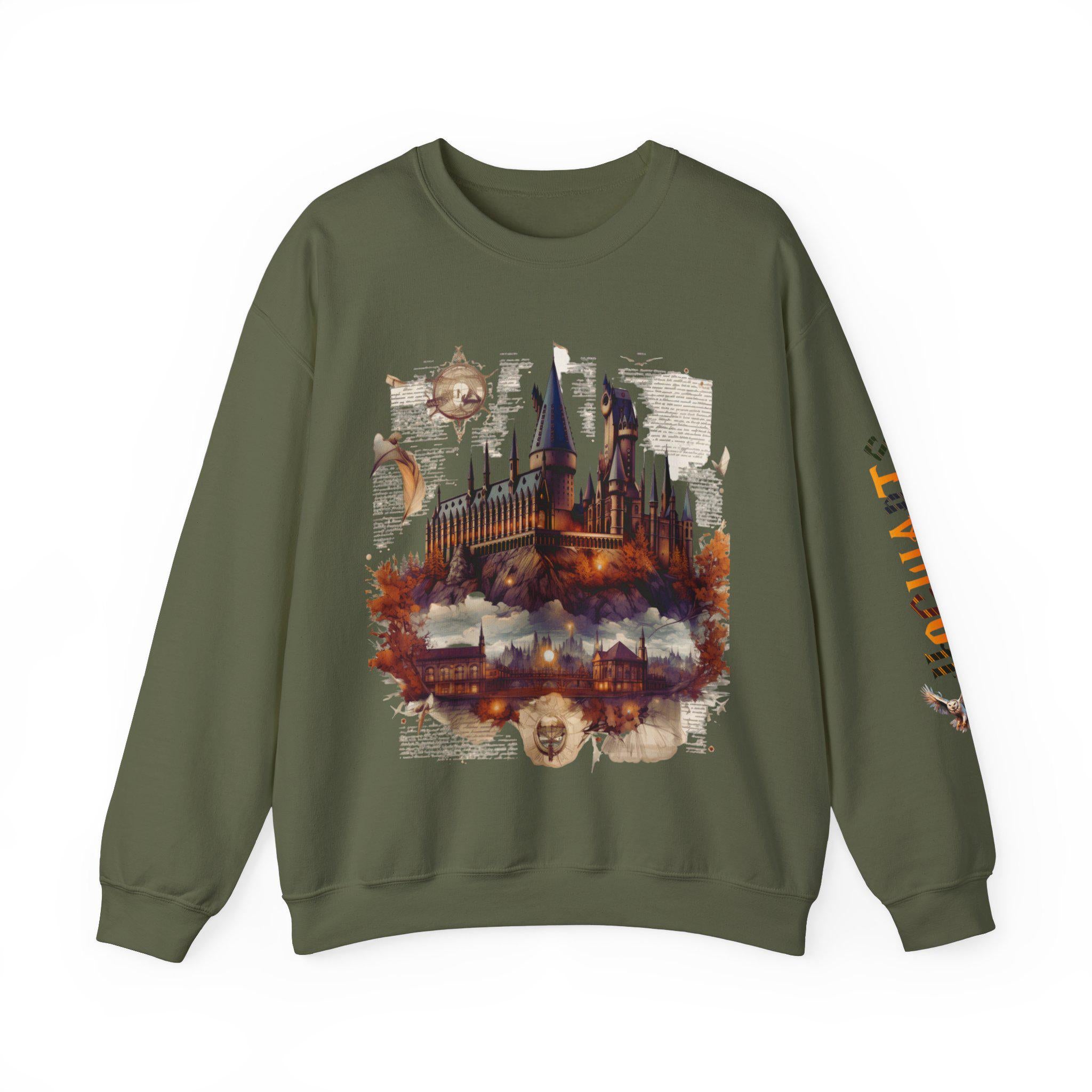 Magische Welt Schloss Schule Sweatshirt - Fantasy Bekleidung