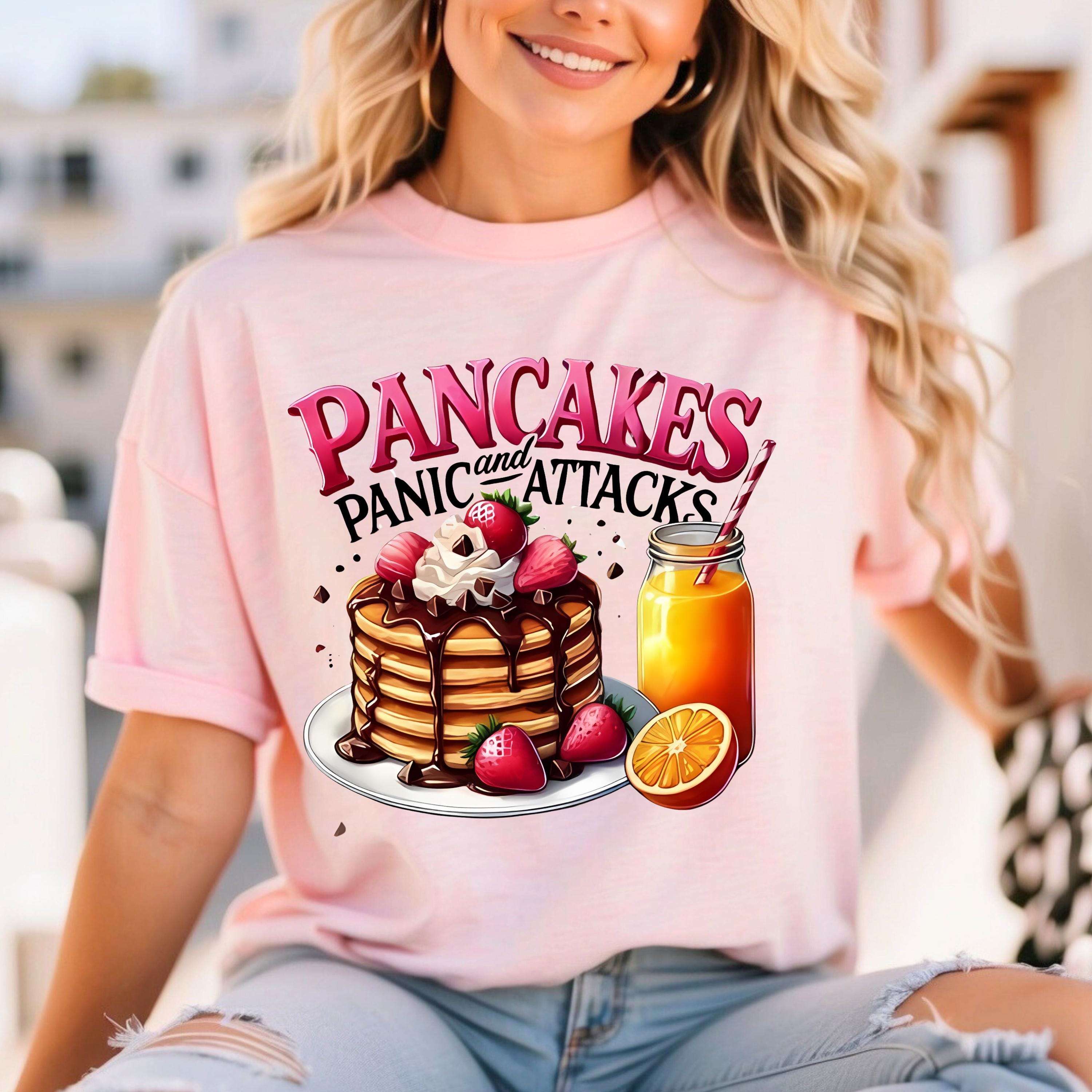 Mental Health Awareness T-Shirt, Pancakes and Panic Attacks Tee, Mental Health Tee, Unisex Tee, Heavy Cotton Tee