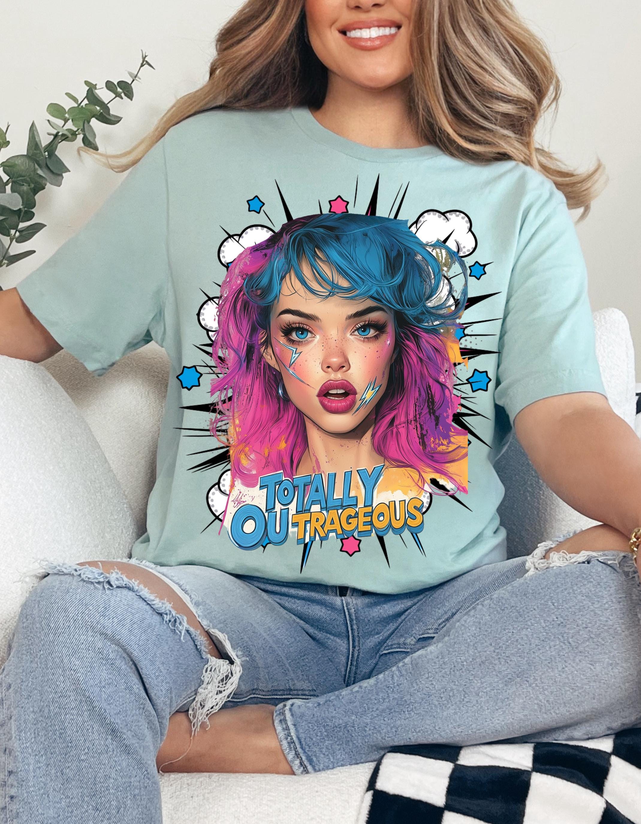 Personalisierbares Jem and the Hologram T-Shirt, 80er Parodie T-Shirt, 80er Cartoon Shirt, Unisex Baumwoll Top