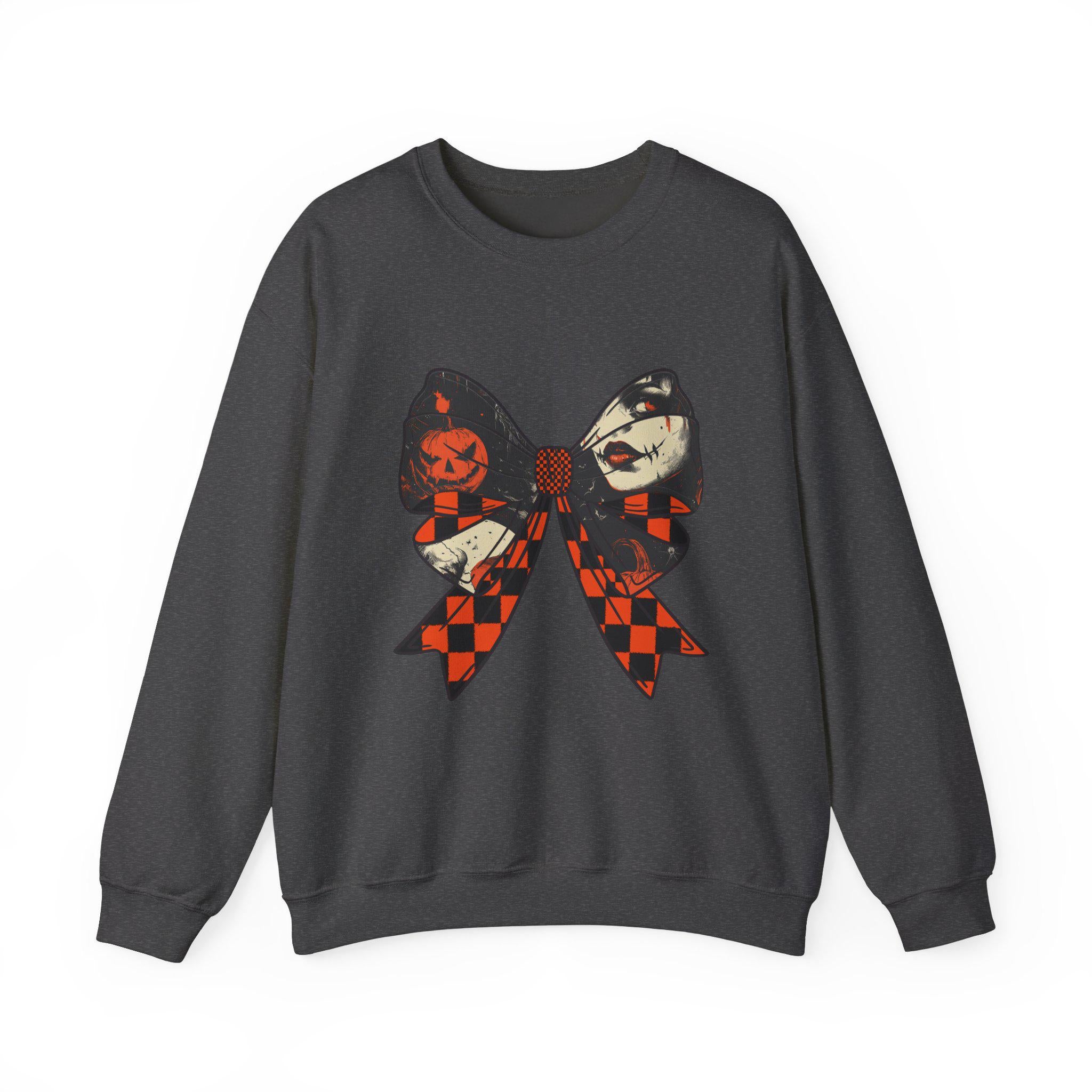 Personalisierbares Horror Coquette Bow Sweatshirt - Gruselige und stylische Halloween-Kleidung