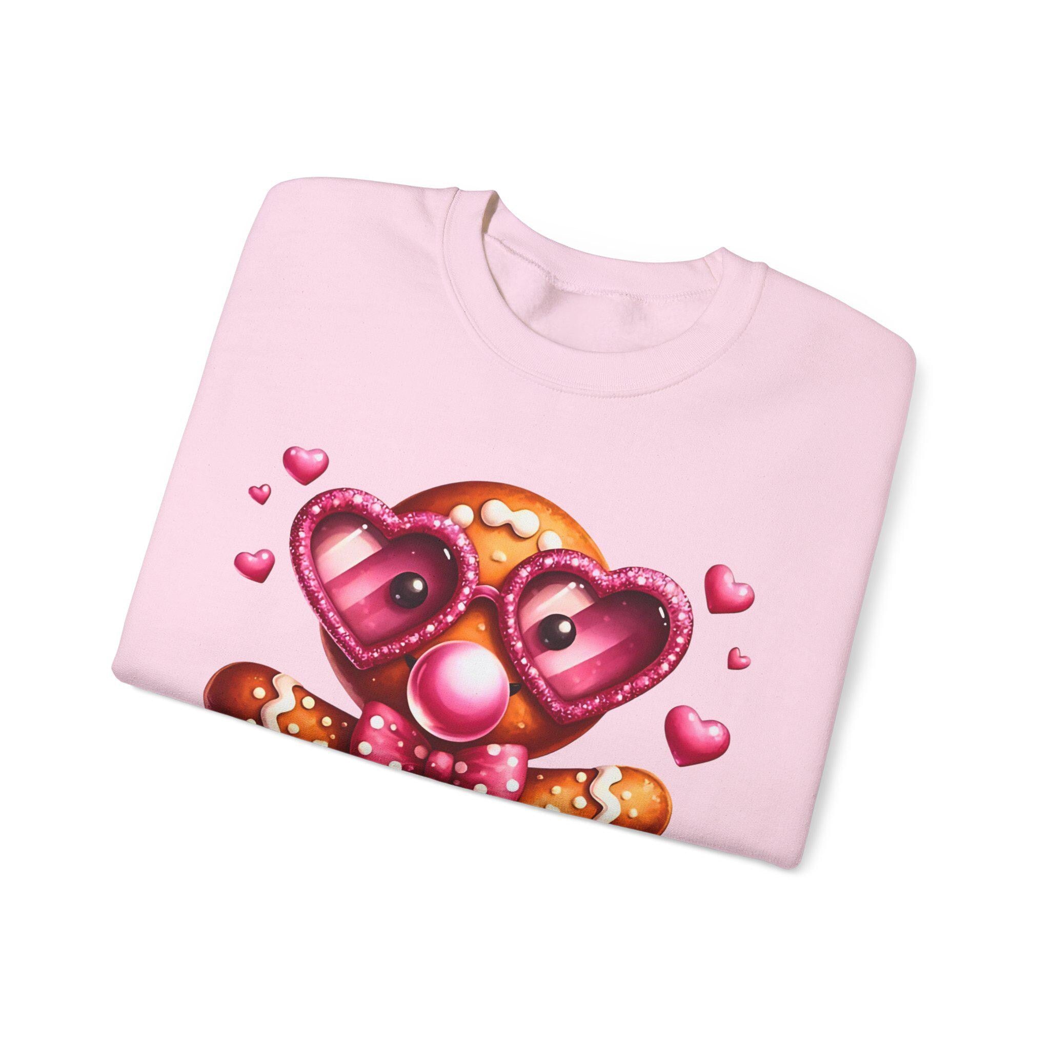 Weihnachts-Lebkuchenmann-Bubble-Gum-Sweatshirt, Weihnachts-Sweatshirt, Festlicher Crewneck, Weihnachtspullover, Winterpullover, Weihnachtsbekleidung