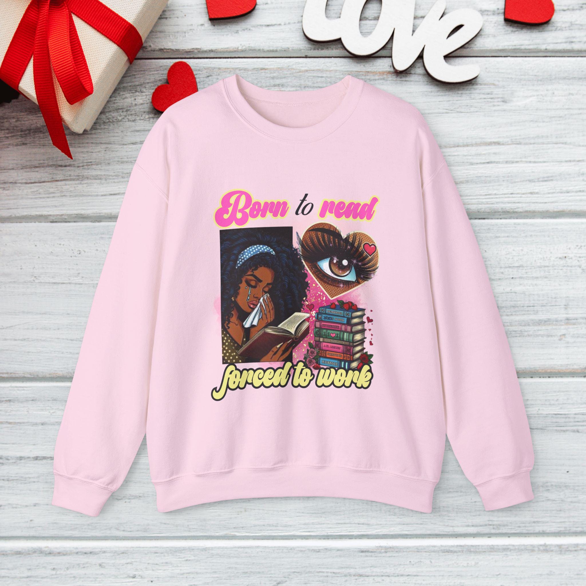 Bücherwurm Vibes Sweatshirt, Leseliebhaber Pullover, Lesebegeisterte Top, Geschenk für begeisterte Leser, Black Girl Empowerment Pullover, Born to