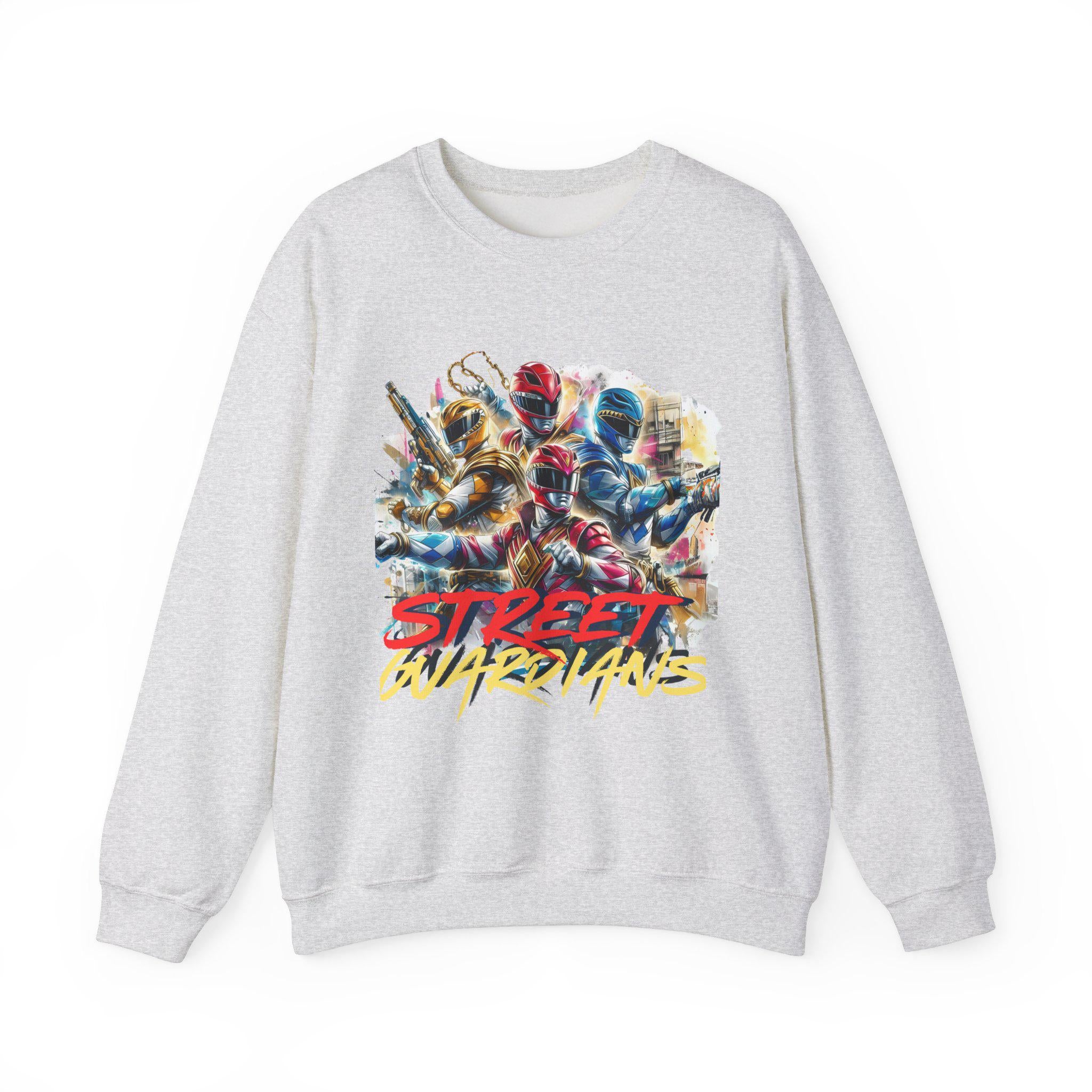 Personalisierbares Power Guardians 80er TV Parodie Sweatshirt - Unisex Grafik Pullover, 80er Geschenk für Retro Fans, Cosplay Kostüm, Vintage T-Shirt