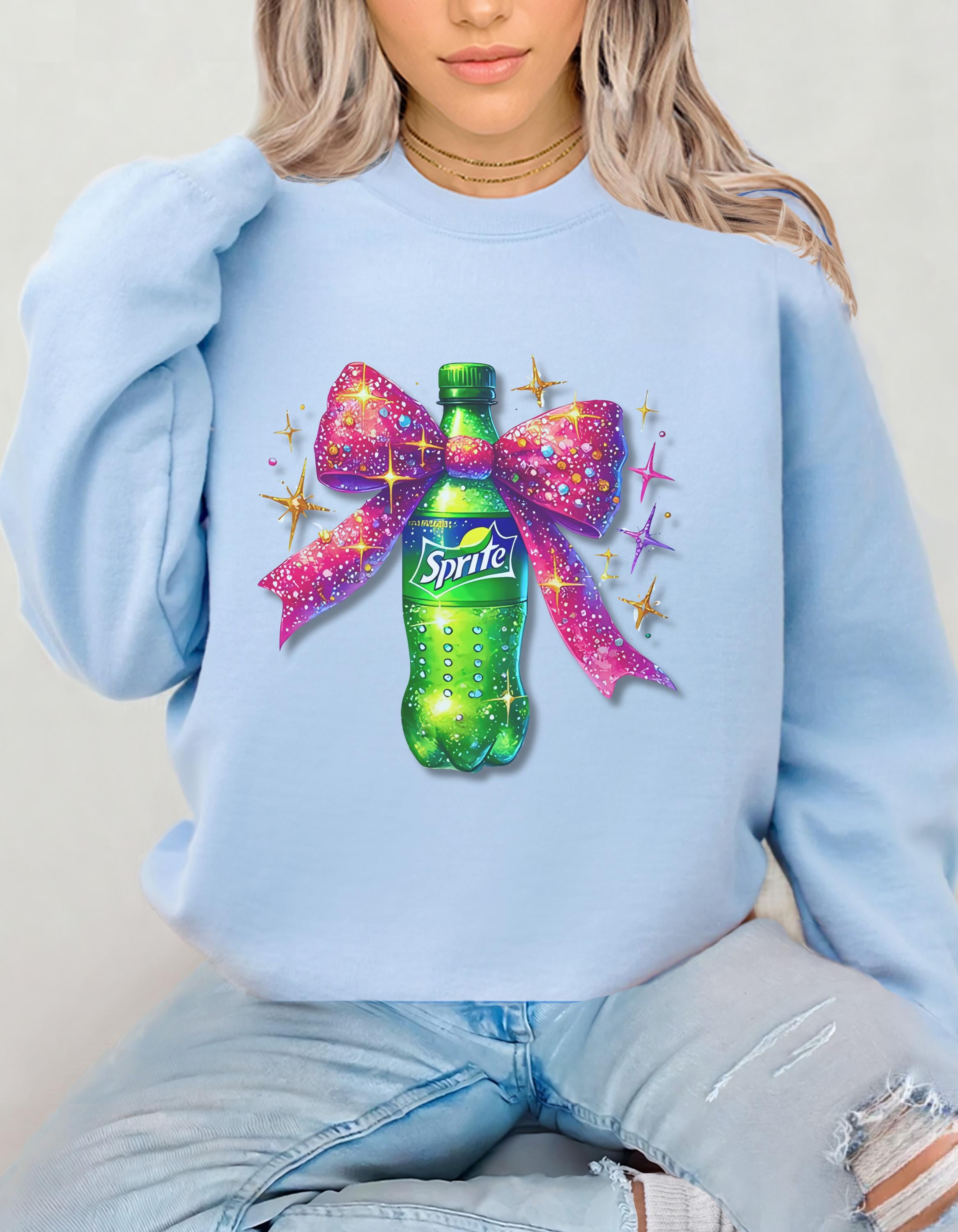 Sprite Coquette Sweatshirt - Lustiger und koketter Unisex Crewneck Pullover, Sprite Liebhaber Geschenk, Schrulliges Sweatshirt, Coquette Bekleidung, Einzigartiger Pullover