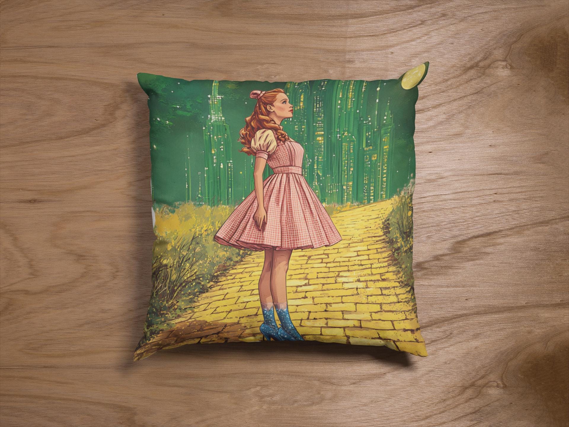 Personalizable Dorothy Throw Pillow - Kids Pillow, Kid Decor, Spun Polyester Square Cushion, Home Decor Accent, Cozy Nursery Pillow