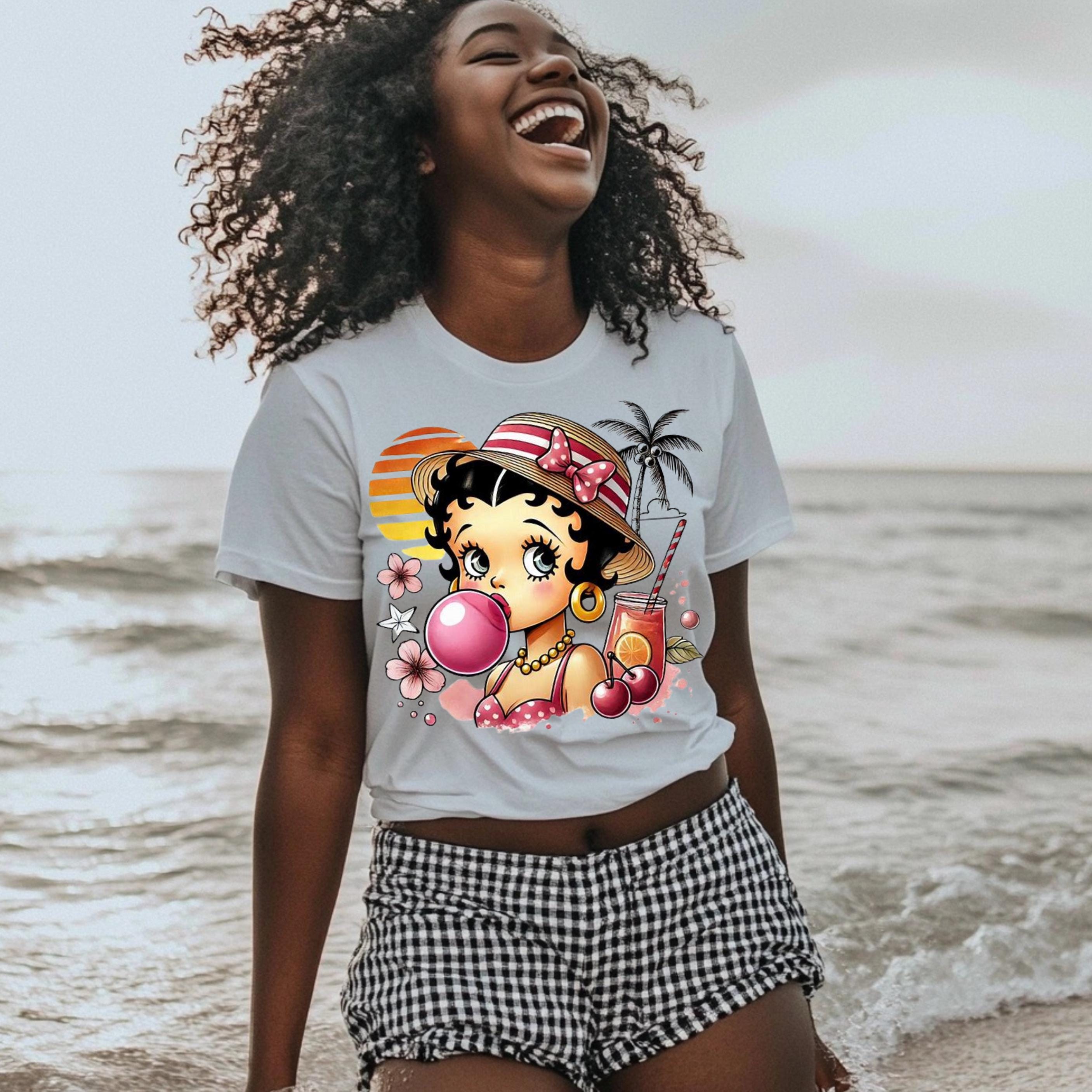 Graphic Tee - Betty Boop Summer Beach Design