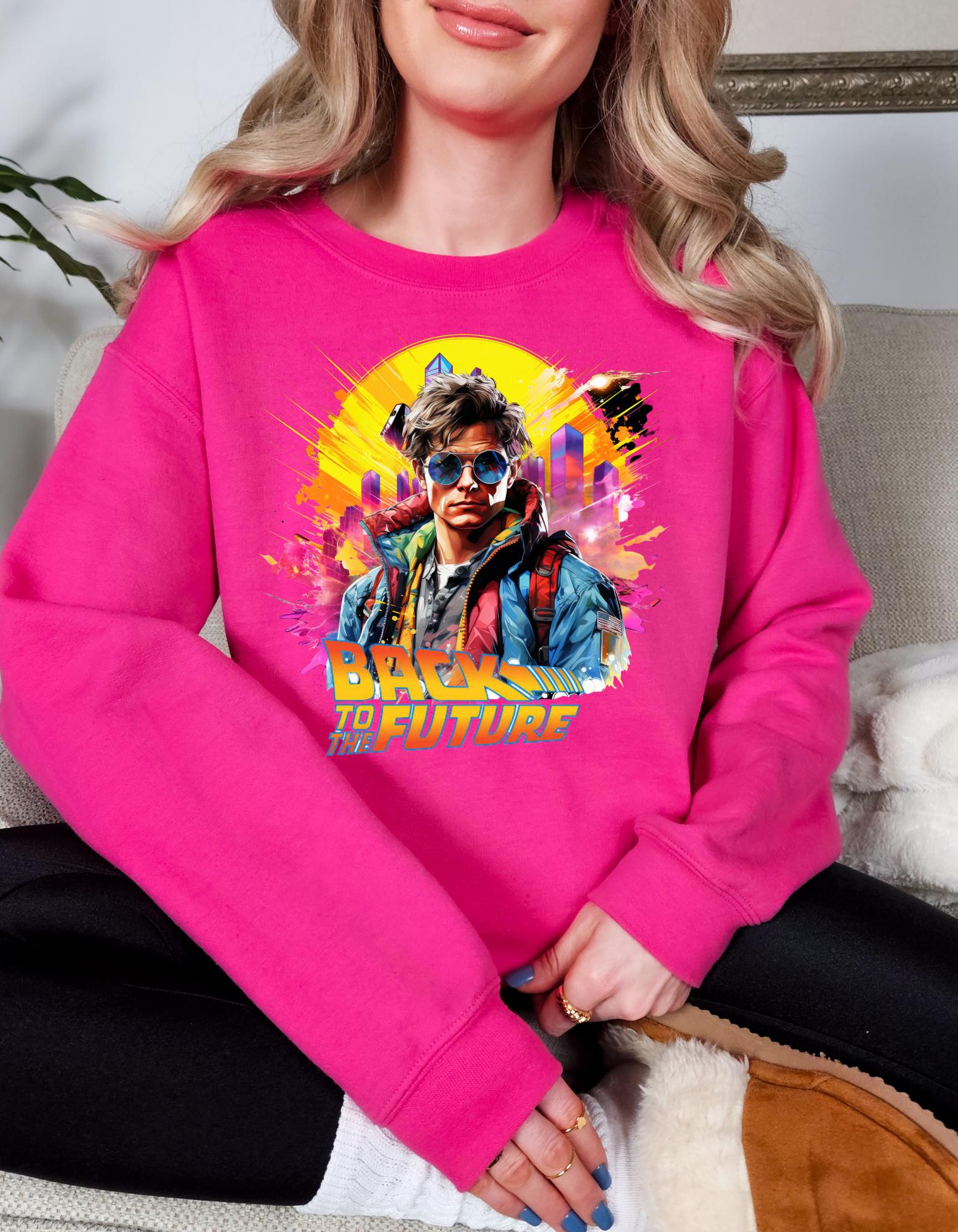 Personalisierbares Time Traveler Parodie Sweatshirt - Gemütliche und lustige Retro-inspirierte Kleidung