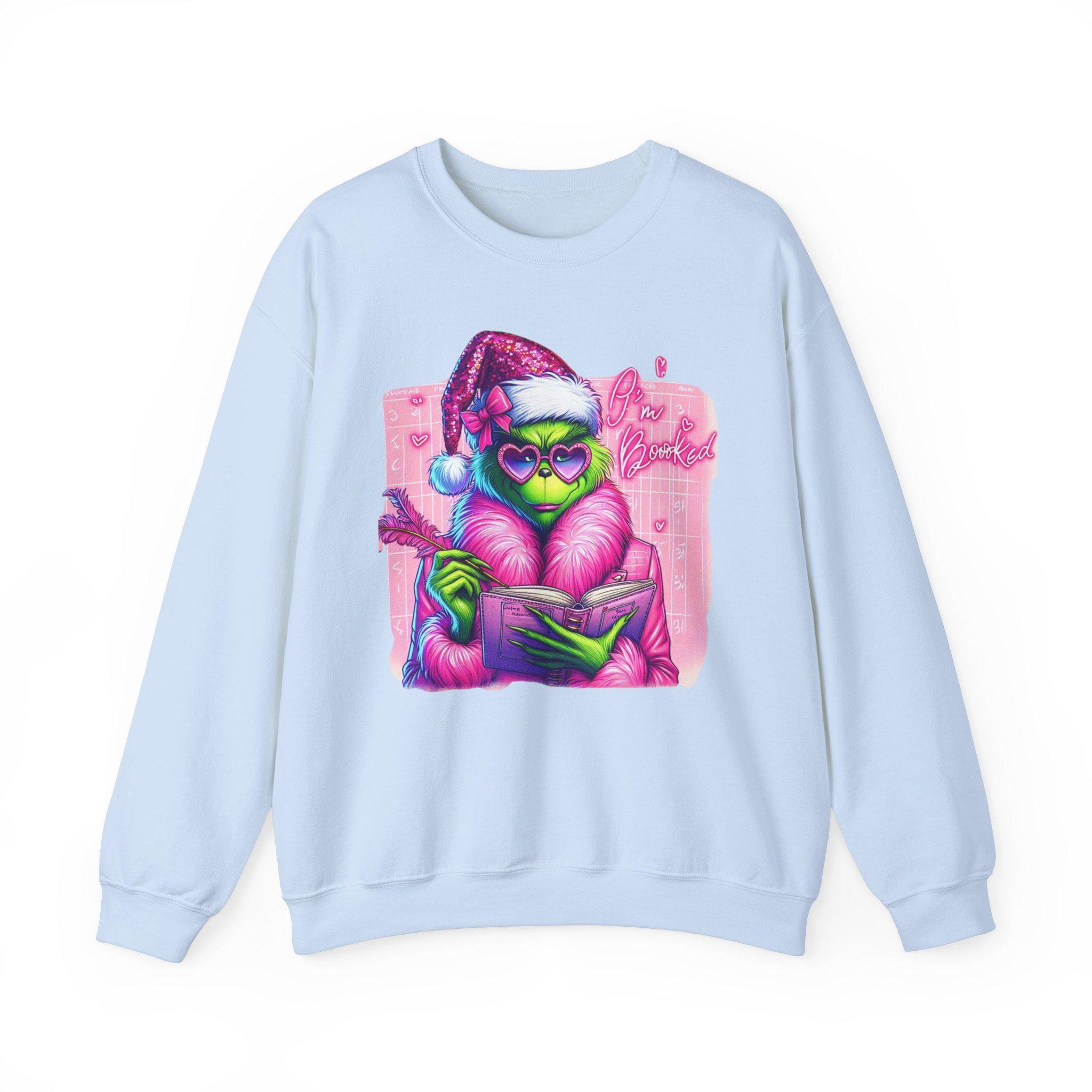 Personalisierbares Im Booked Grinch Bojuee Sweatshirt - Pastell Urlaubsbekleidung