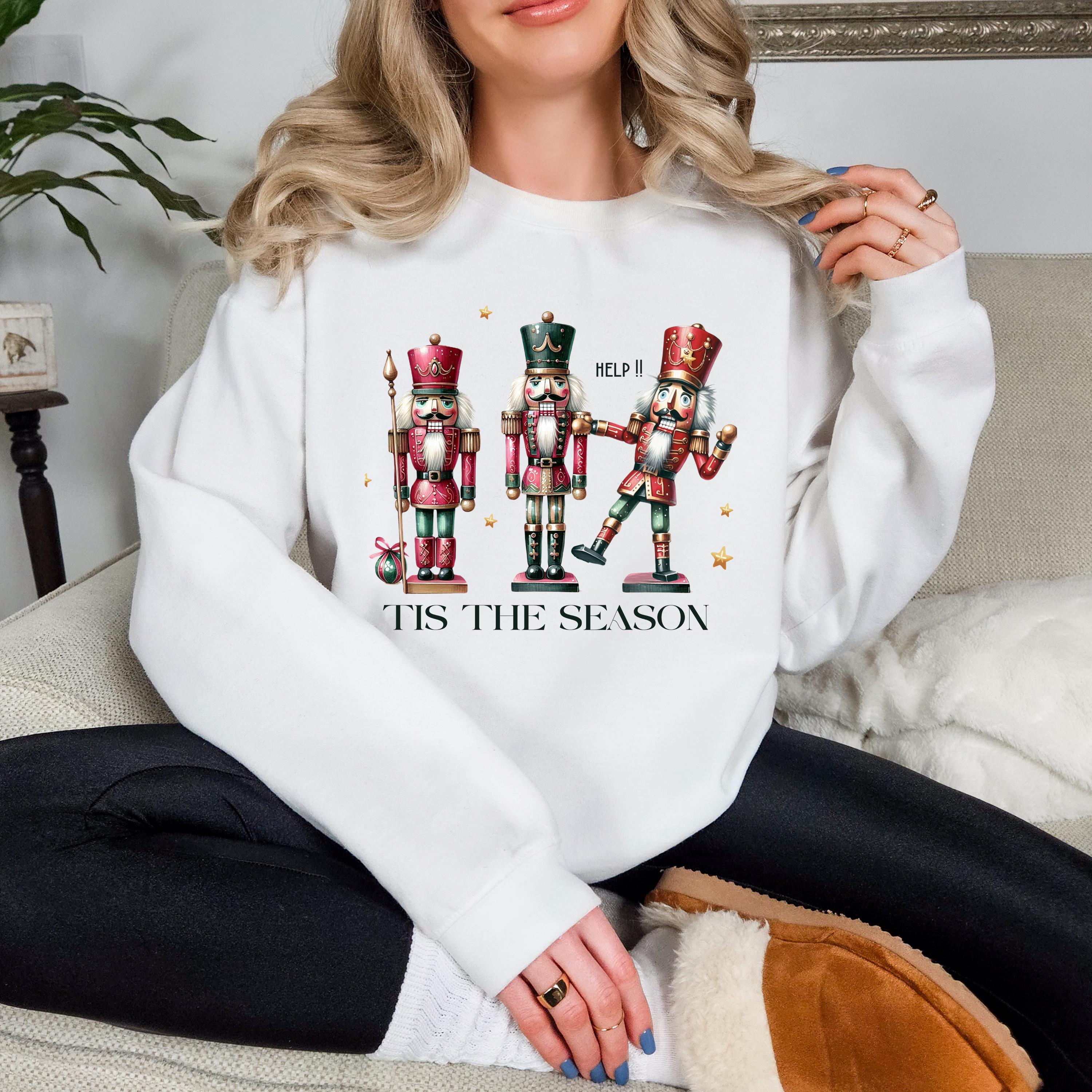 Nussknacker Ballett Weihnachts-Sweatshirt - Festliche Weihnachtskleidung, Weihnachts-Crewneck-Pullover, Weihnachtstanz-Sweatshirt, Festlicher Nussknacker