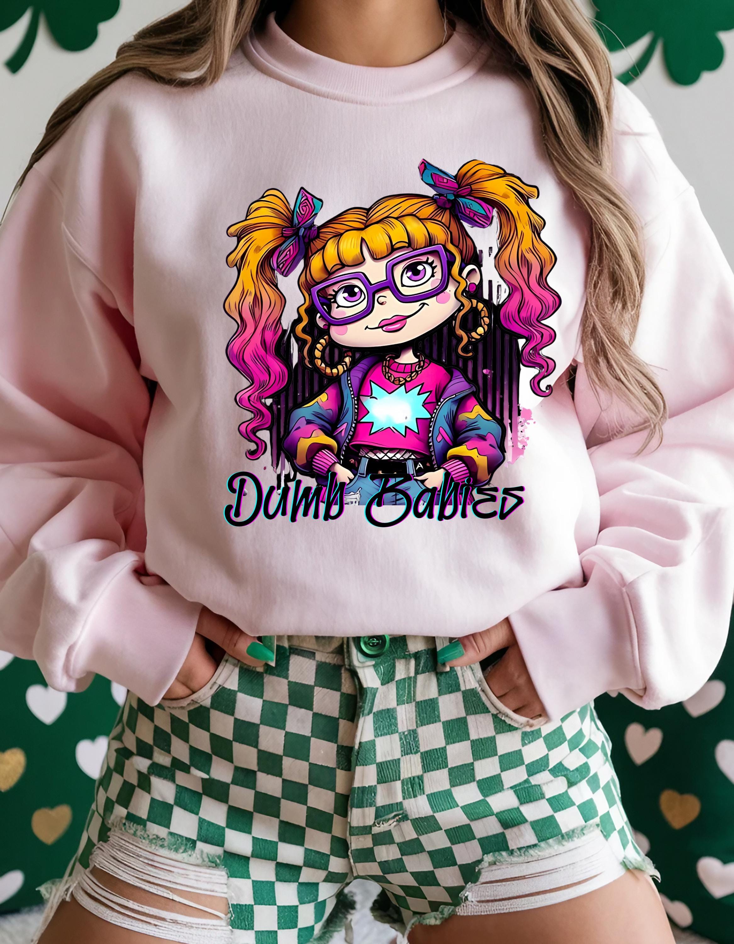 90er Kid Parodie Sweatshirt, Angelic Mean Kid 2000s Tv Crewneck, Dumb Babies Jumper, Unisex Pullover, Geschenk für 90er TV Fans, lustige TV Show