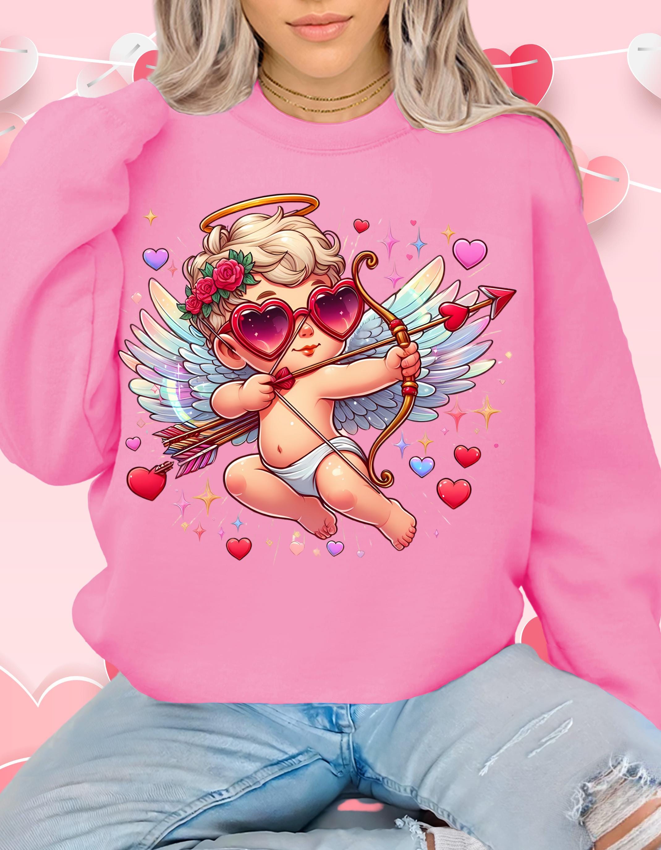 Cupid Arrow Sweatshirt, Valentinstag Party Shirt, Valentinstag Geschenk, Unisex Crewneck, Love Cupid Pullover, Herz Design Pullover