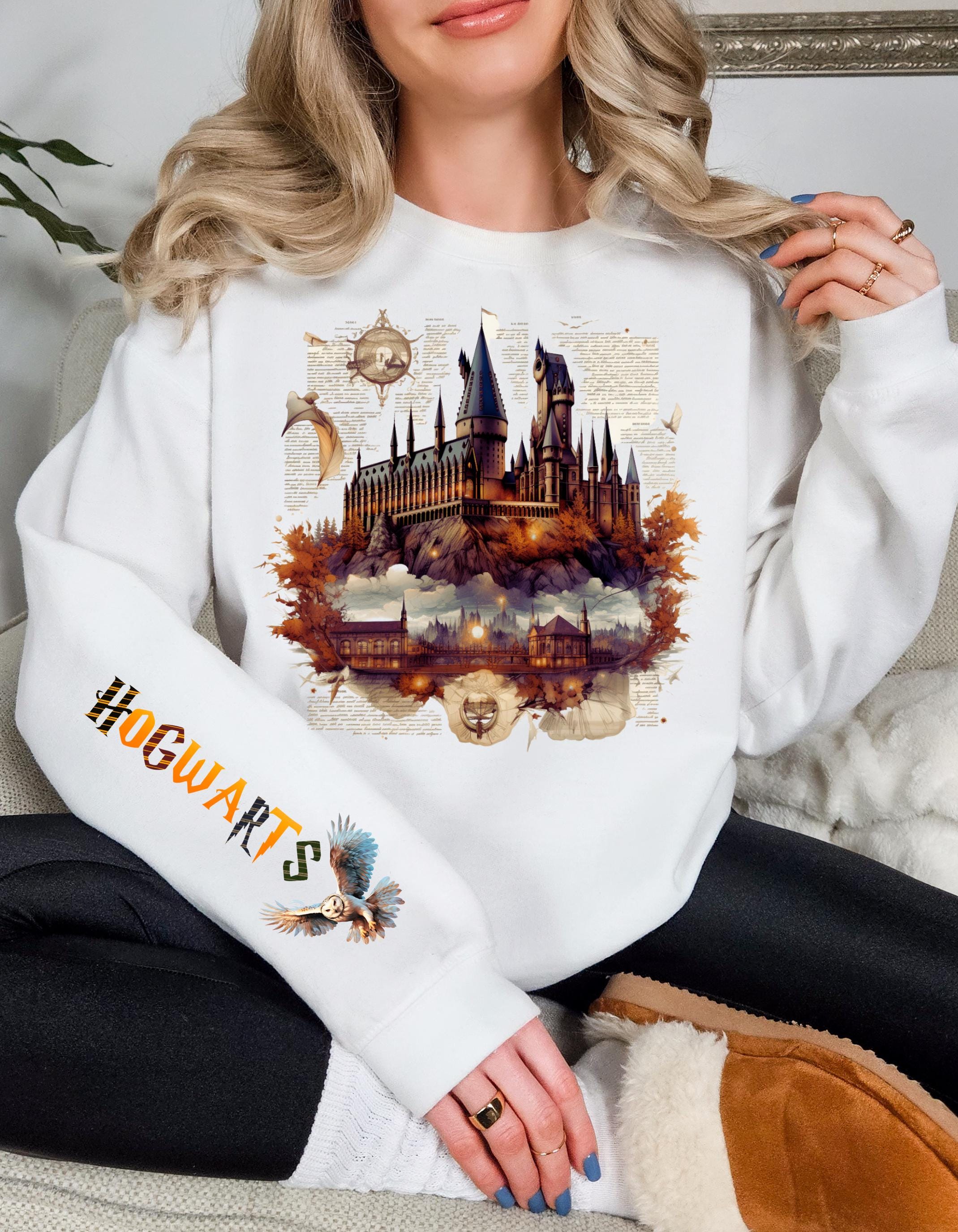 Magische Welt Schloss Schule Sweatshirt - Fantasy Bekleidung