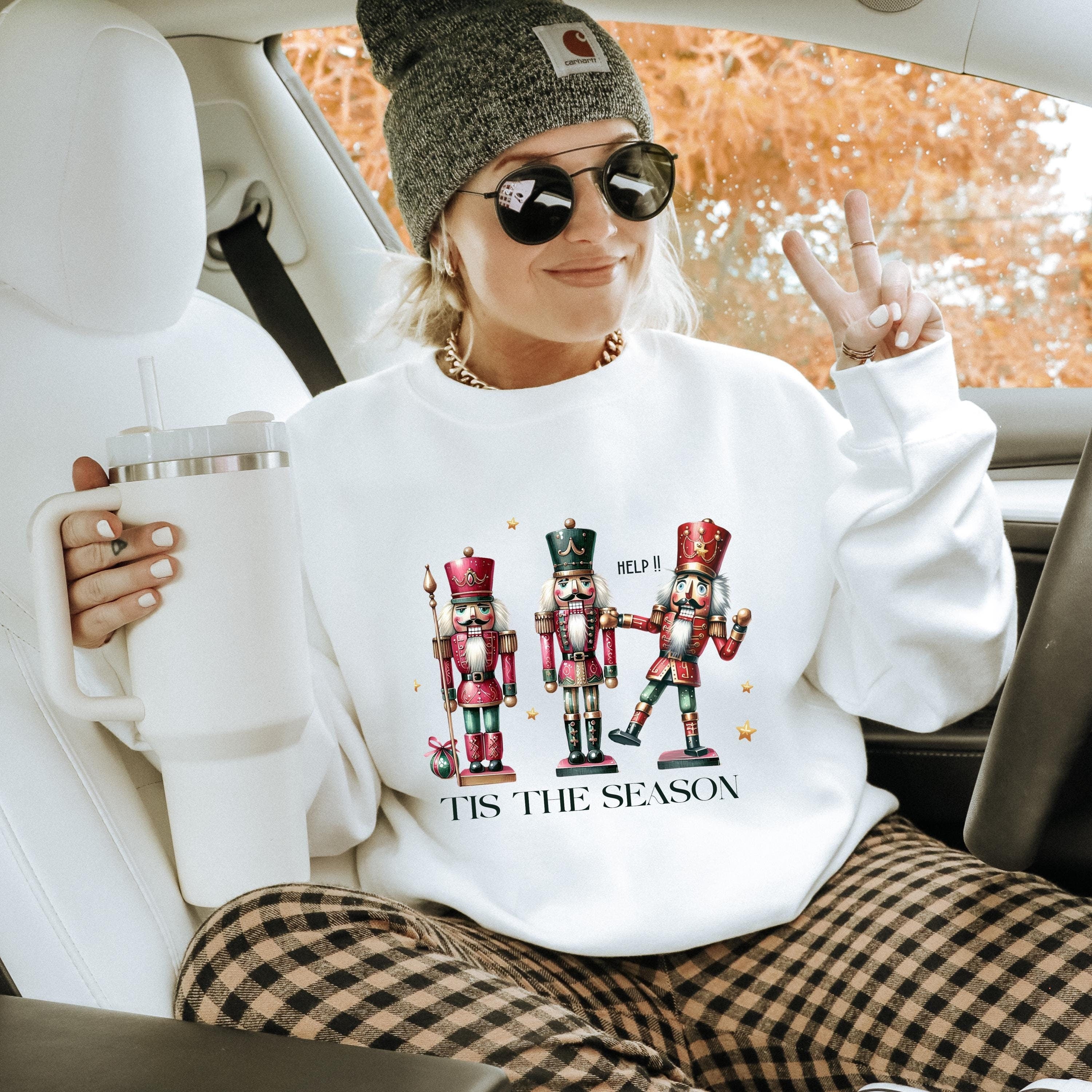 Nussknacker Ballett Weihnachts-Sweatshirt - Festliche Weihnachtskleidung, Weihnachts-Crewneck-Pullover, Weihnachtstanz-Sweatshirt, Festlicher Nussknacker