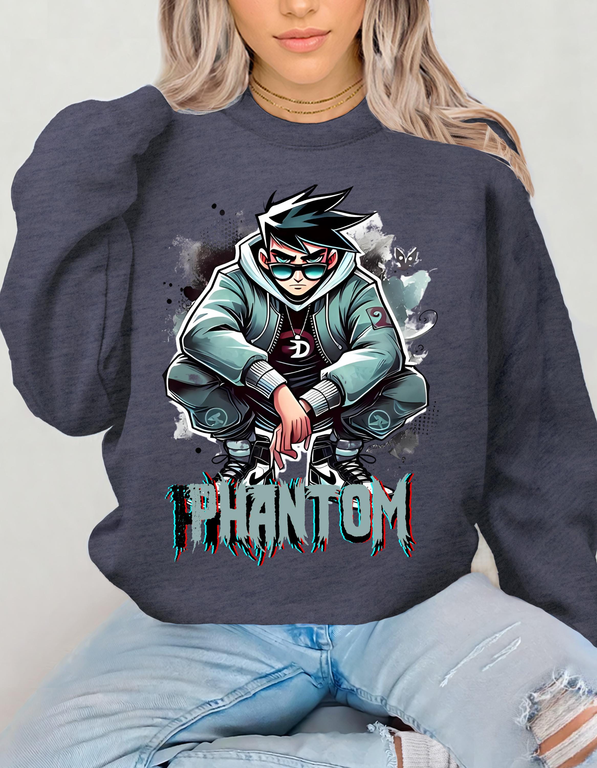 90er Cartoon Parodie Sweatshirt - Ghost Phantoms Crewneck, Streetwear Pullover, Unisex Halloween Kleidung, 90er Streetwear Pullover, Retro Geist