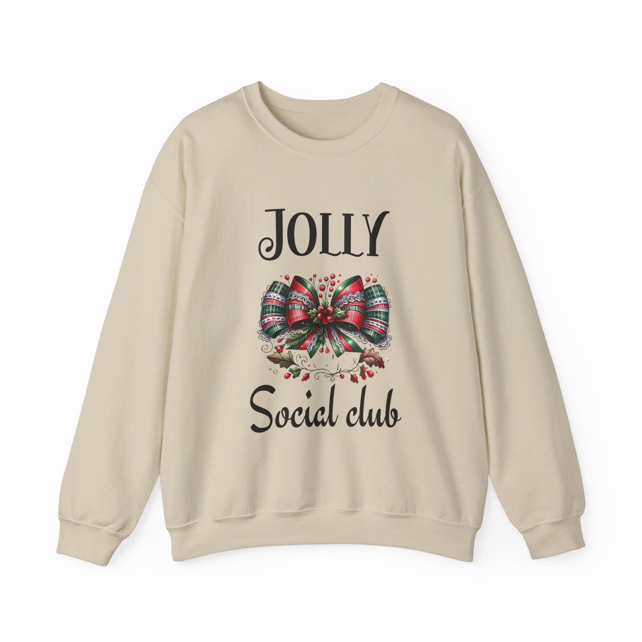 Personalizable Cozy Christmas Vibes with Jolly Social Club Sweatshirt