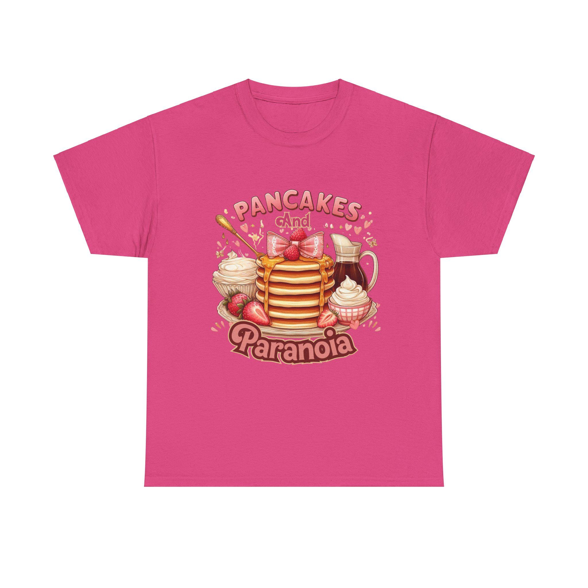 Personalizable Pancakes and Paranoia Unisex Tee, Mental Health Awareness T-Shirt, Novelty Gift Shirt, Anxiety Graphic Tee, Comfort Tee