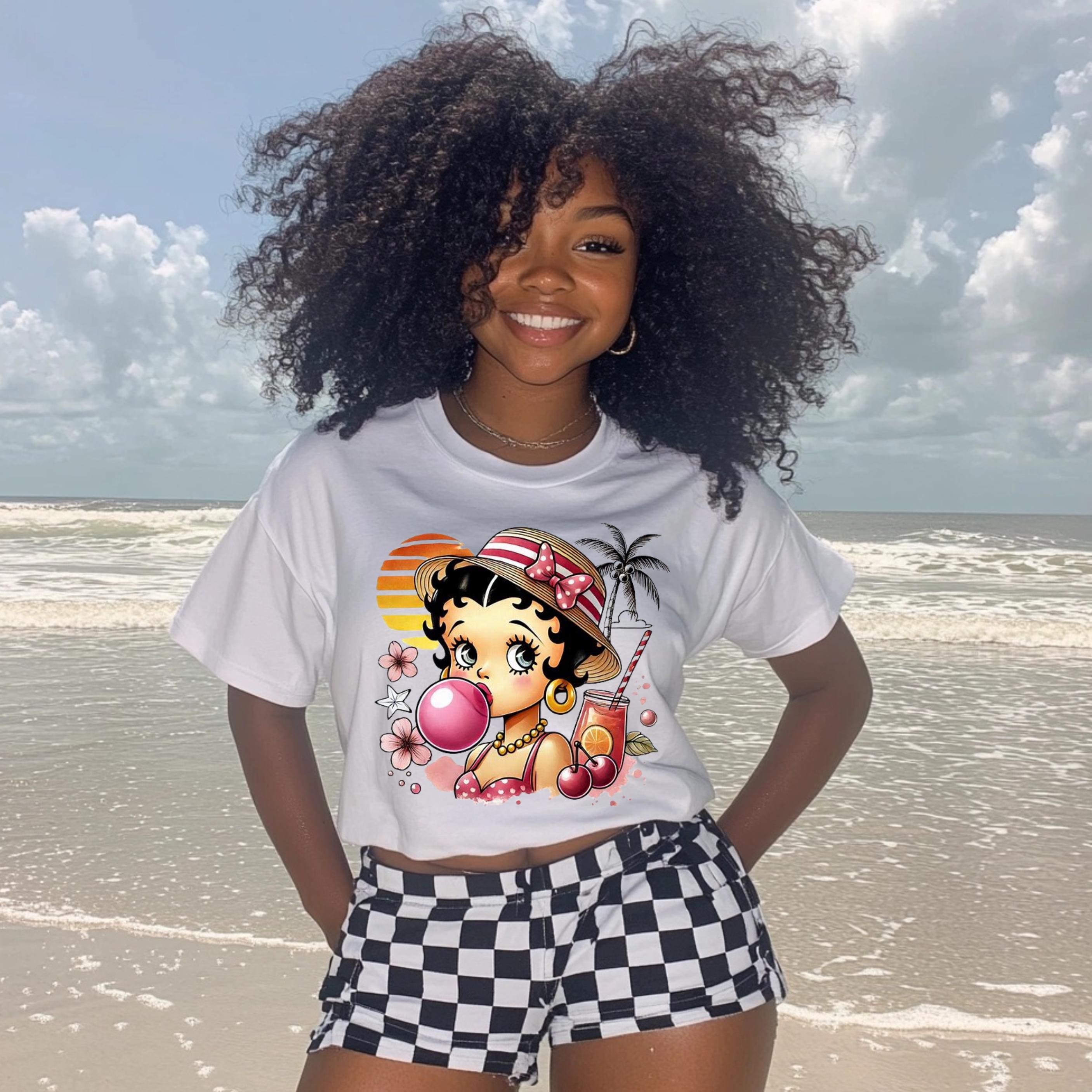 Graphic Tee - Betty Boop Summer Beach Design