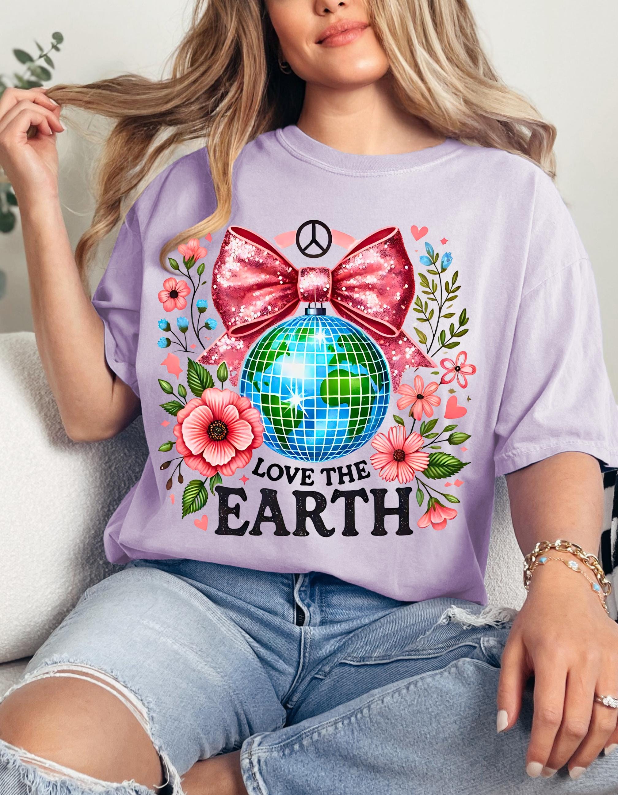 Personalisierbares Earth Day Love Unisex Garment-Dyed T-Shirt, Earth Day Shirt, Comfort Colors T-Shirt, Naturliebhaber Geschenk, Earth Day Celebration Top