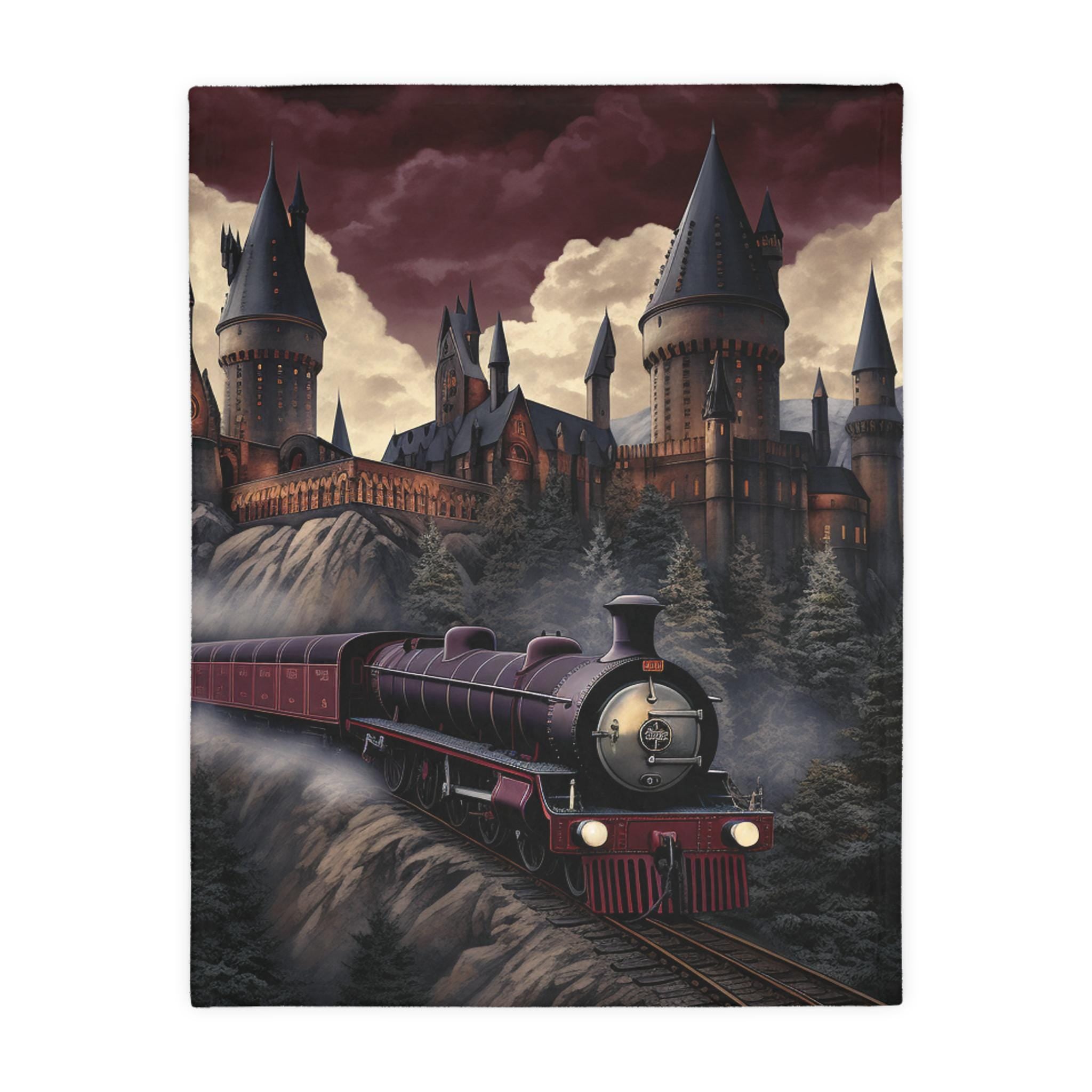 Magic Realm Express Blanket - Enchanting Fantasy Throw for Cozy Winter Nights, Perfect Holiday Gift, Magical Journey Home Decor