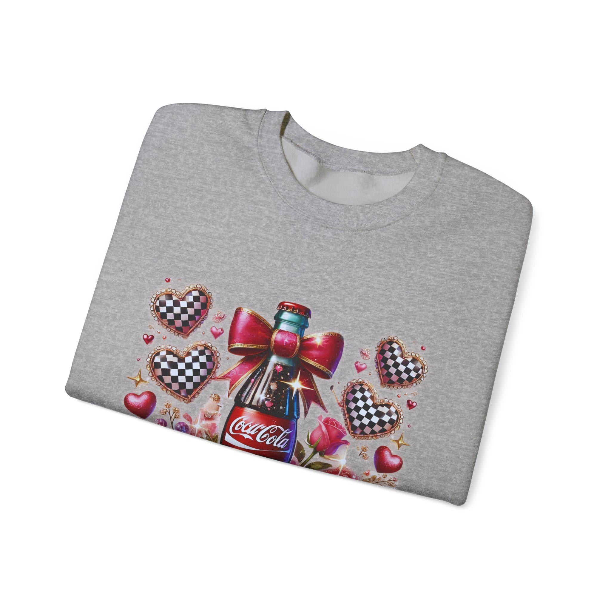 Valentinstag Unisex Crewneck Sweatshirt, Coquette Cola Love Apparel, Geschenk für Ihn Sie, Valentinstagsgeschenk, Paar Sweatshirt