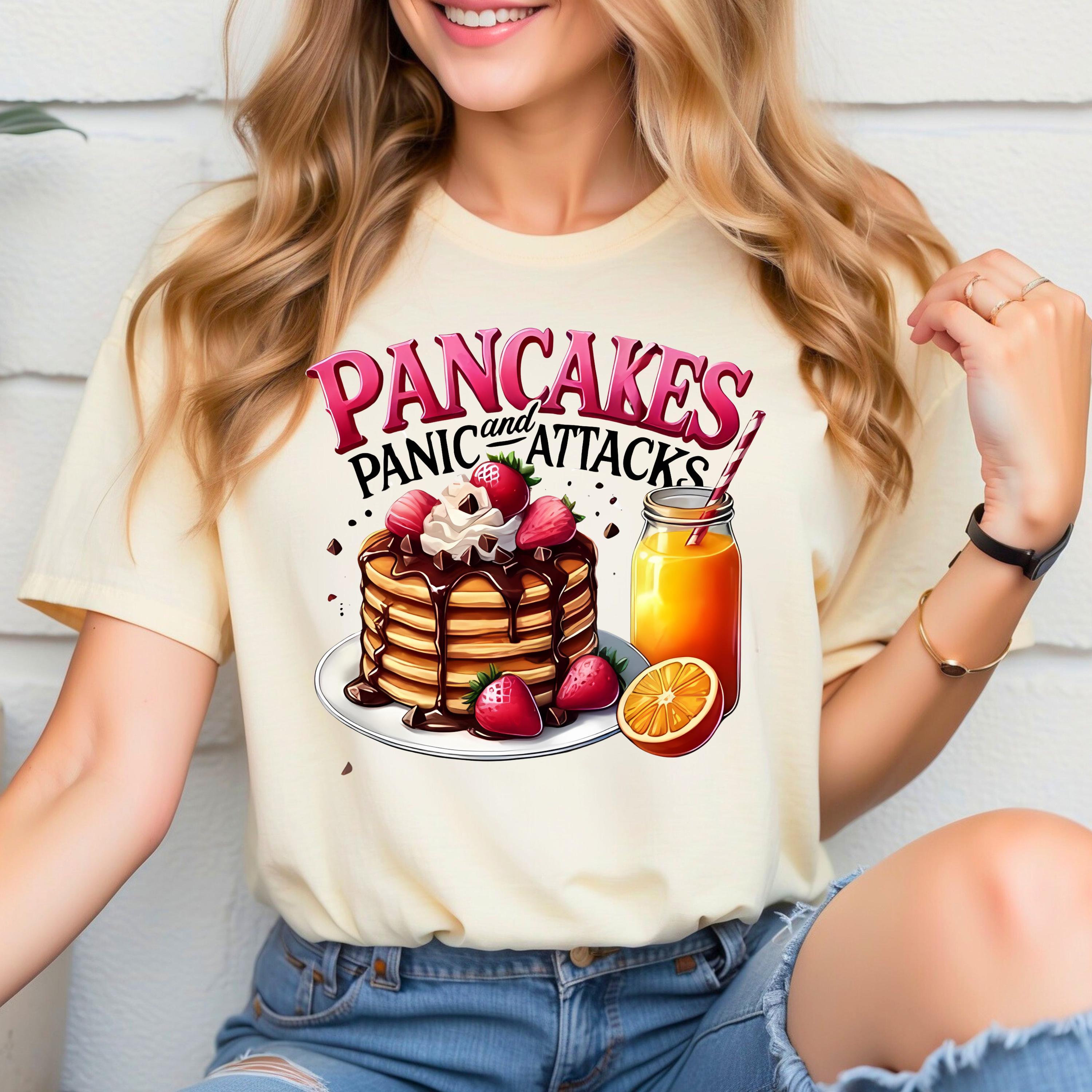 Mental Health Awareness T-Shirt, Pancakes and Panic Attacks Tee, Mental Health Tee, Unisex Tee, Heavy Cotton Tee