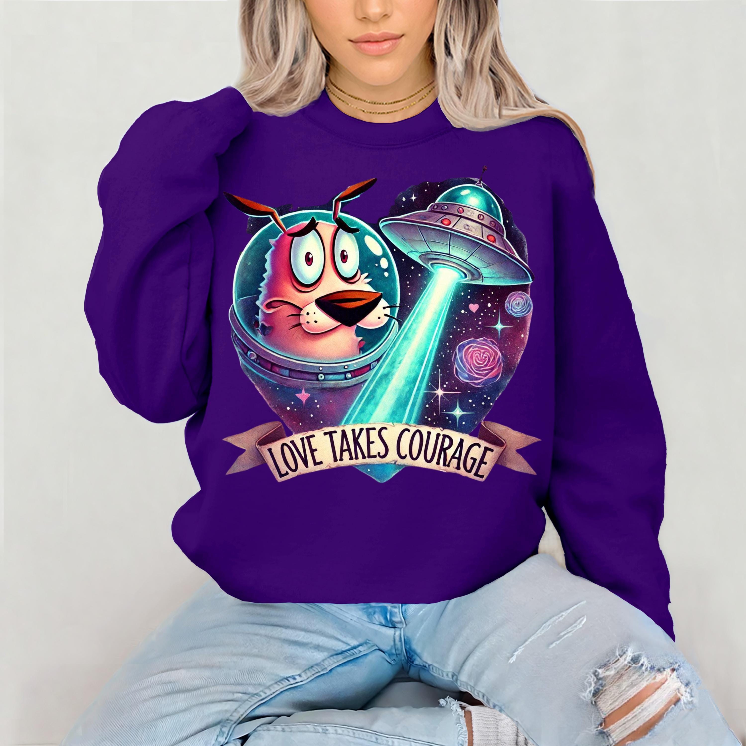 Love Takes Courage Sweatshirt, Herzerwärmendes Geschenk, inspirierender Pullover, gemütlicher Pullover, Valentinstagsgeschenk, bequemer Pullover