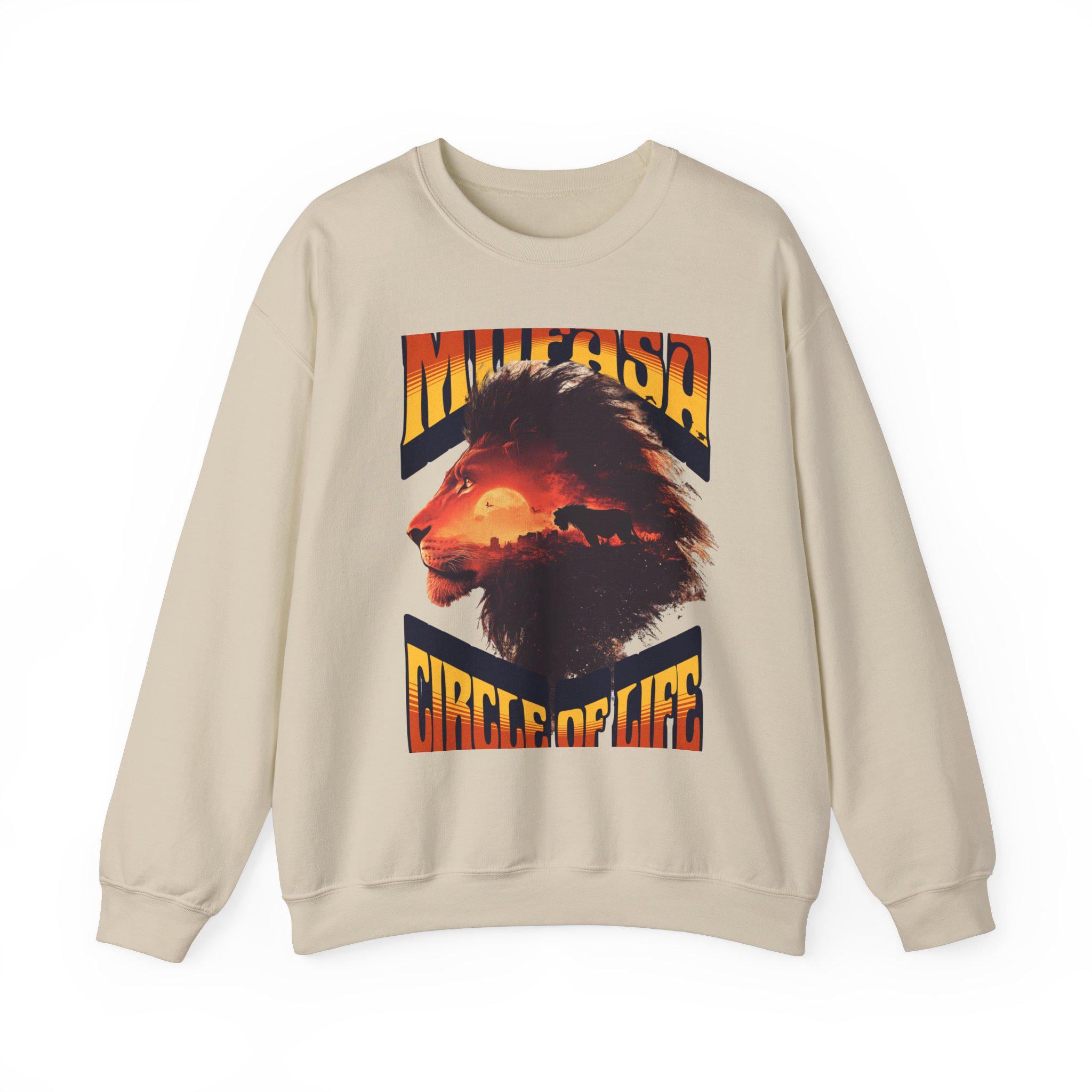 Löwe Safari Crewneck Sweatshirt - Double Exposure König der Löwen, Geschenk für Wildtierliebhaber, Afrikanisches Tier Grafik Top, Dschungel Thema Unisex