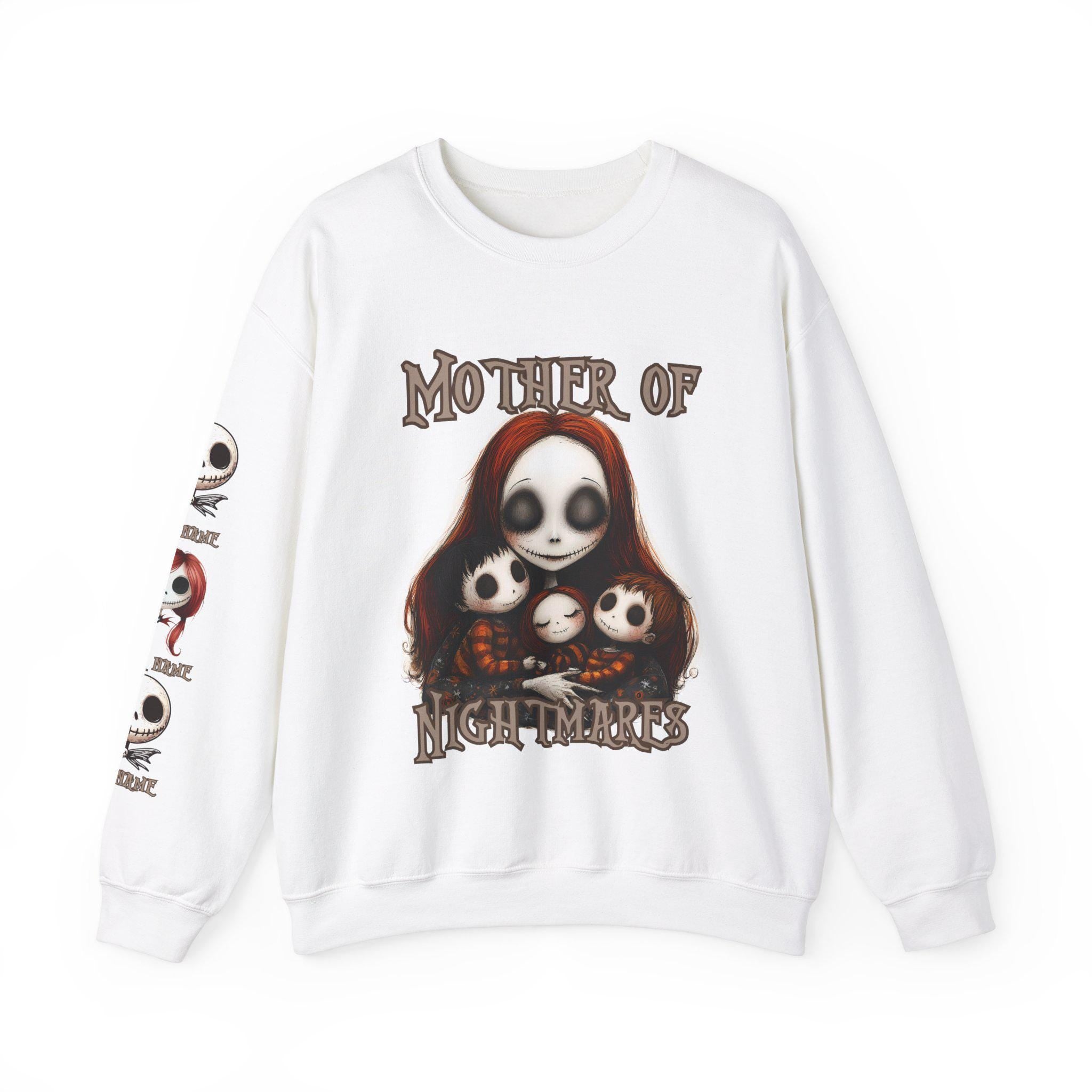 Mother of Nightmares Personalized Spooky Mom Sweatshirt, Mom Gift, Halloween Shirt, Creepy Mother's Day Gift, Horror Mom Apparel