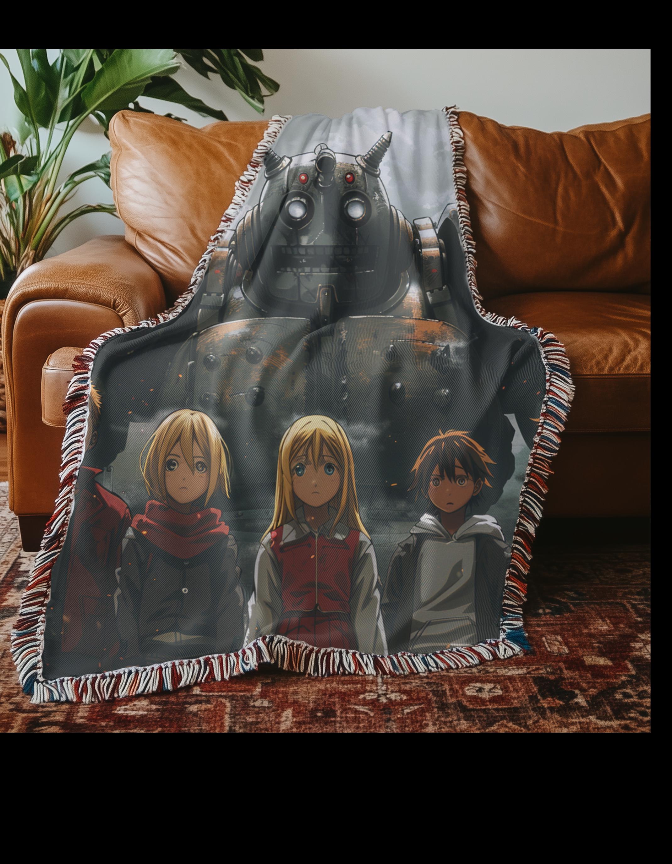 Personalisierbare Webdecke, Anime Manga Webdecke, Alchemy Elric Brothers Decke, Automail Decke, Cosplay Decke