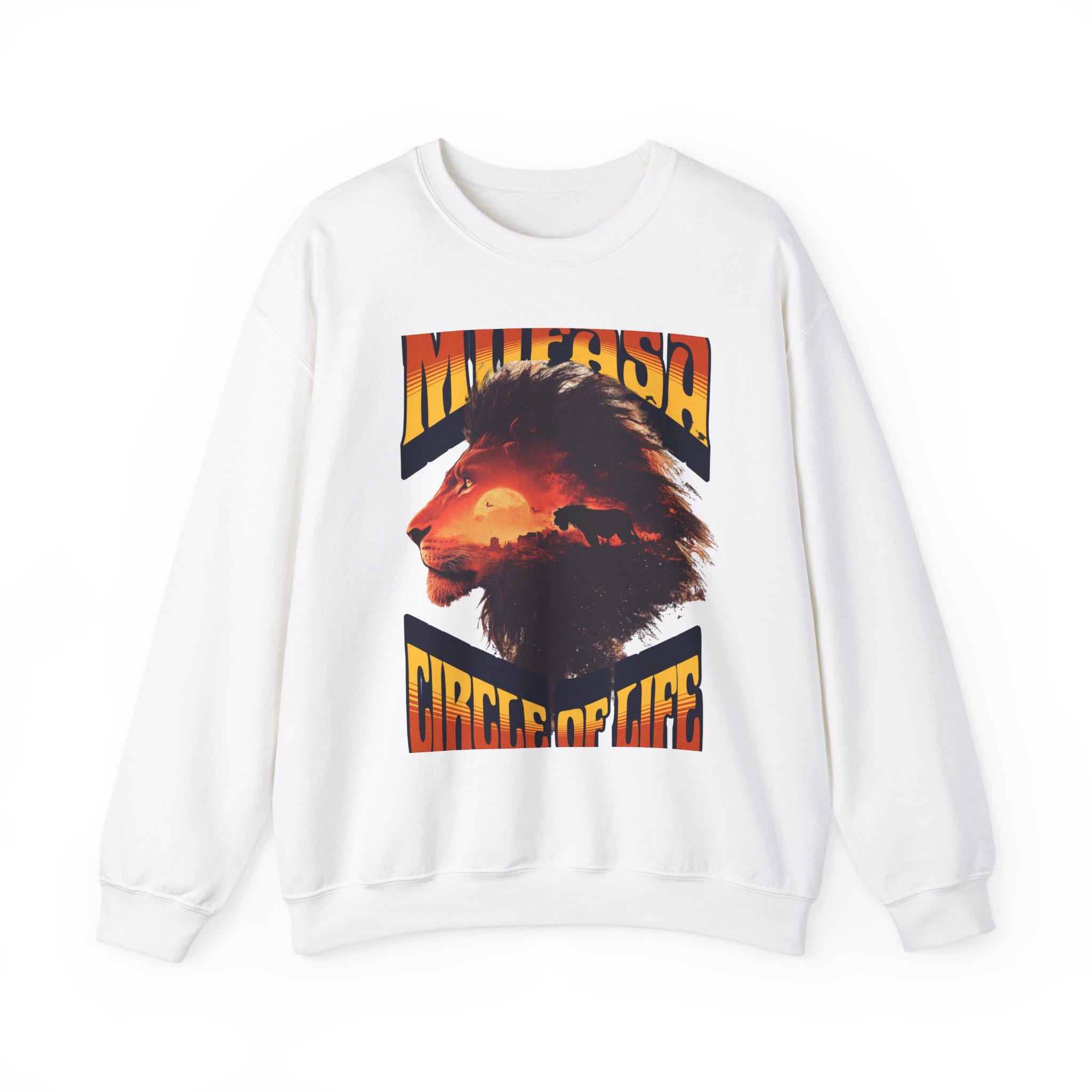 Löwe Safari Crewneck Sweatshirt - Double Exposure König der Löwen, Geschenk für Wildtierliebhaber, Afrikanisches Tier Grafik Top, Dschungel Thema Unisex