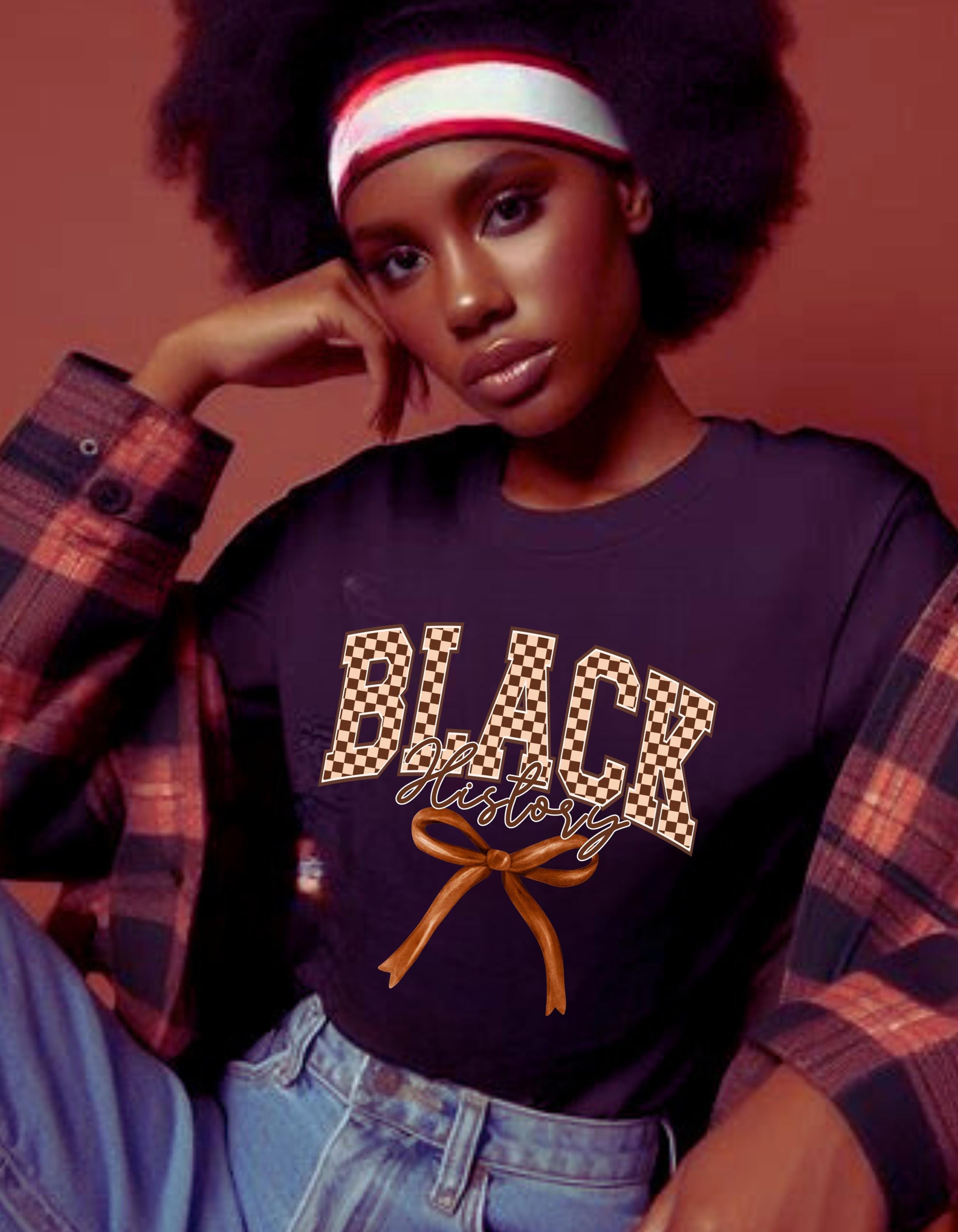 Black History Schachbrett T-Shirt, Chocolate College Font Shirt, Coquette African American Apparel, Unisex Baumwoll Tshirt, Ethno Grafik T-Shirt,