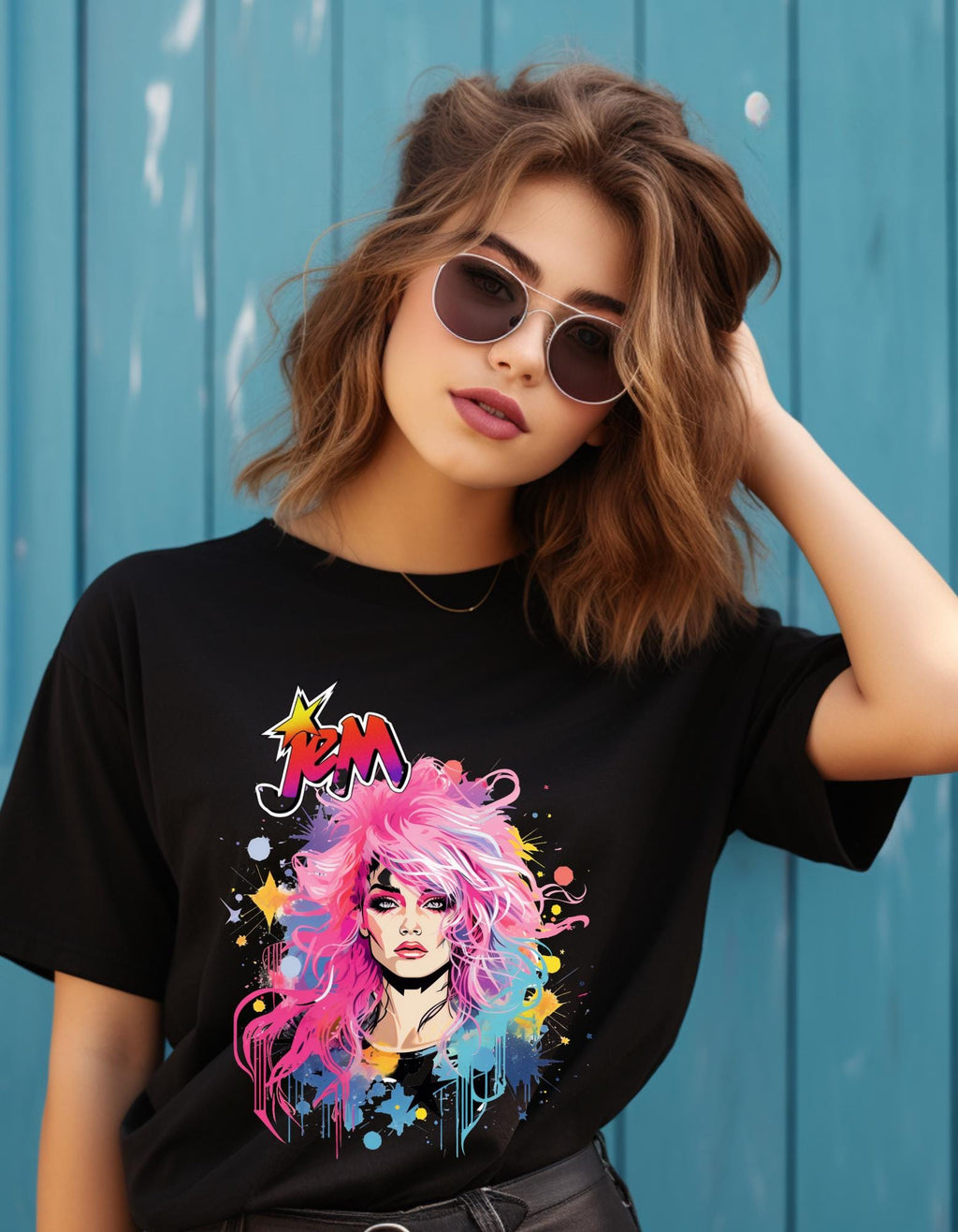 Personalizable Jem and the Holograms Parody Sweatshirt - Retro 80s Cartoon Apparel