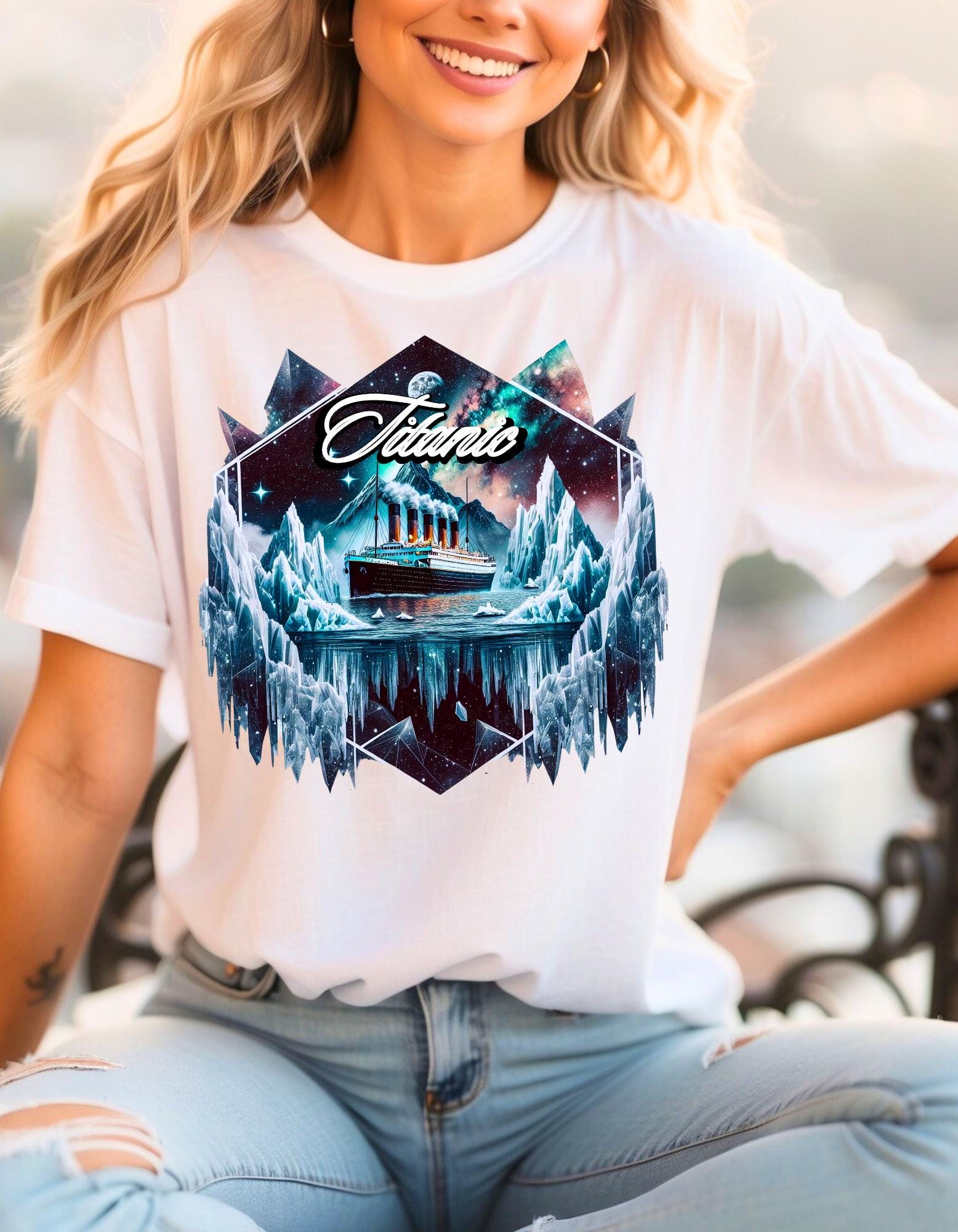 Parody Personalized Titanic Galaxy Crewneck: 90s Movie-Inspired Space Lover Gift, Unisex Celestial Sweatshirt