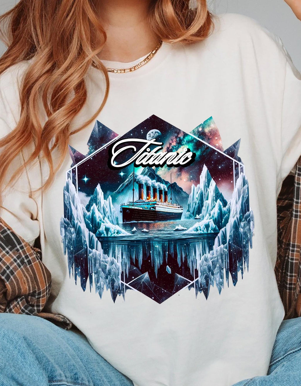 Parody Personalized Titanic Galaxy Crewneck: 90s Movie-Inspired Space Lover Gift, Unisex Celestial Sweatshirt