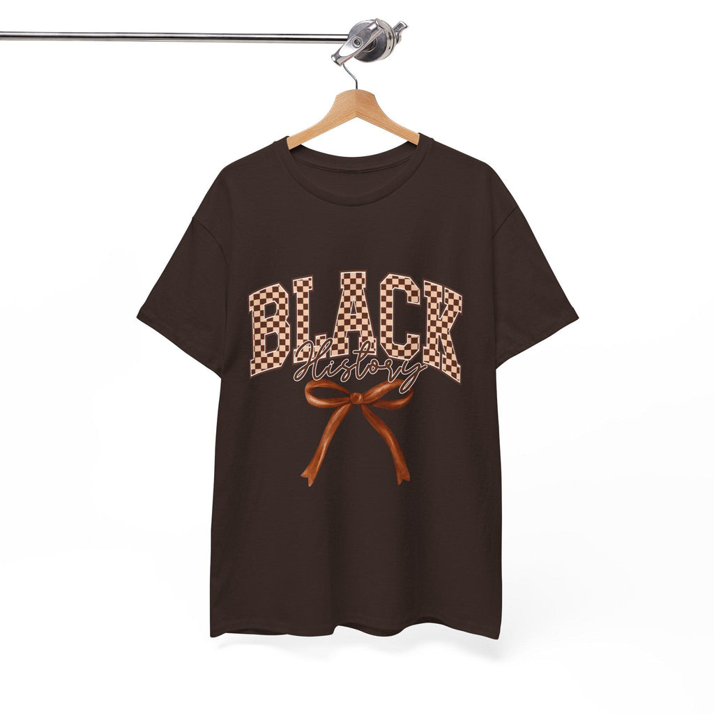 Black History Checkerboard Tee, Chocolate College Font Shirt, Coquette African American Apparel, Unisex Cotton Tshirt, Ethnic Graphic Tee,