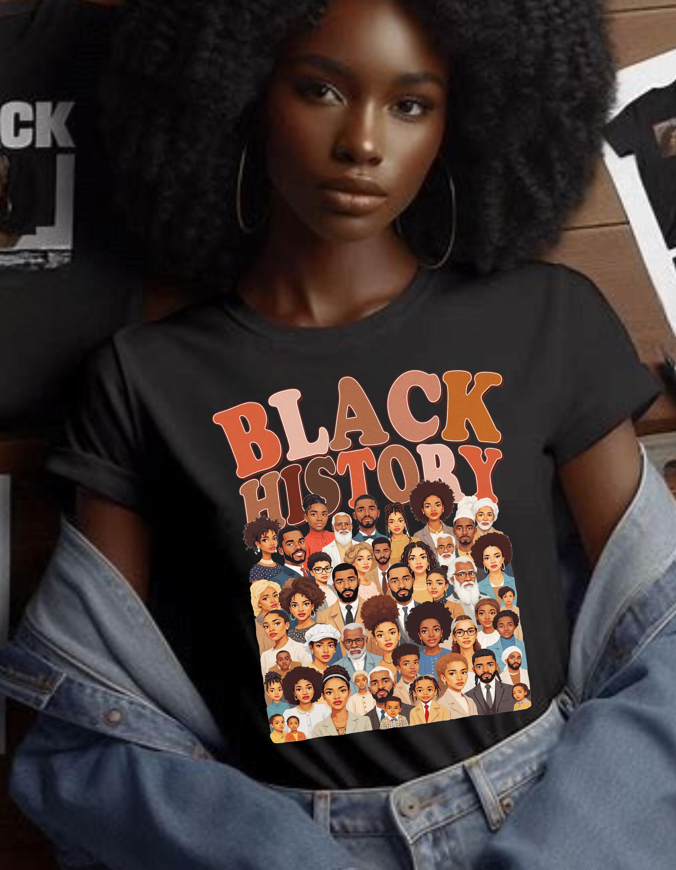 Parody Black History Collage Unisex Tee: Celebrate African American Heritage with Cultural Statement Apparel