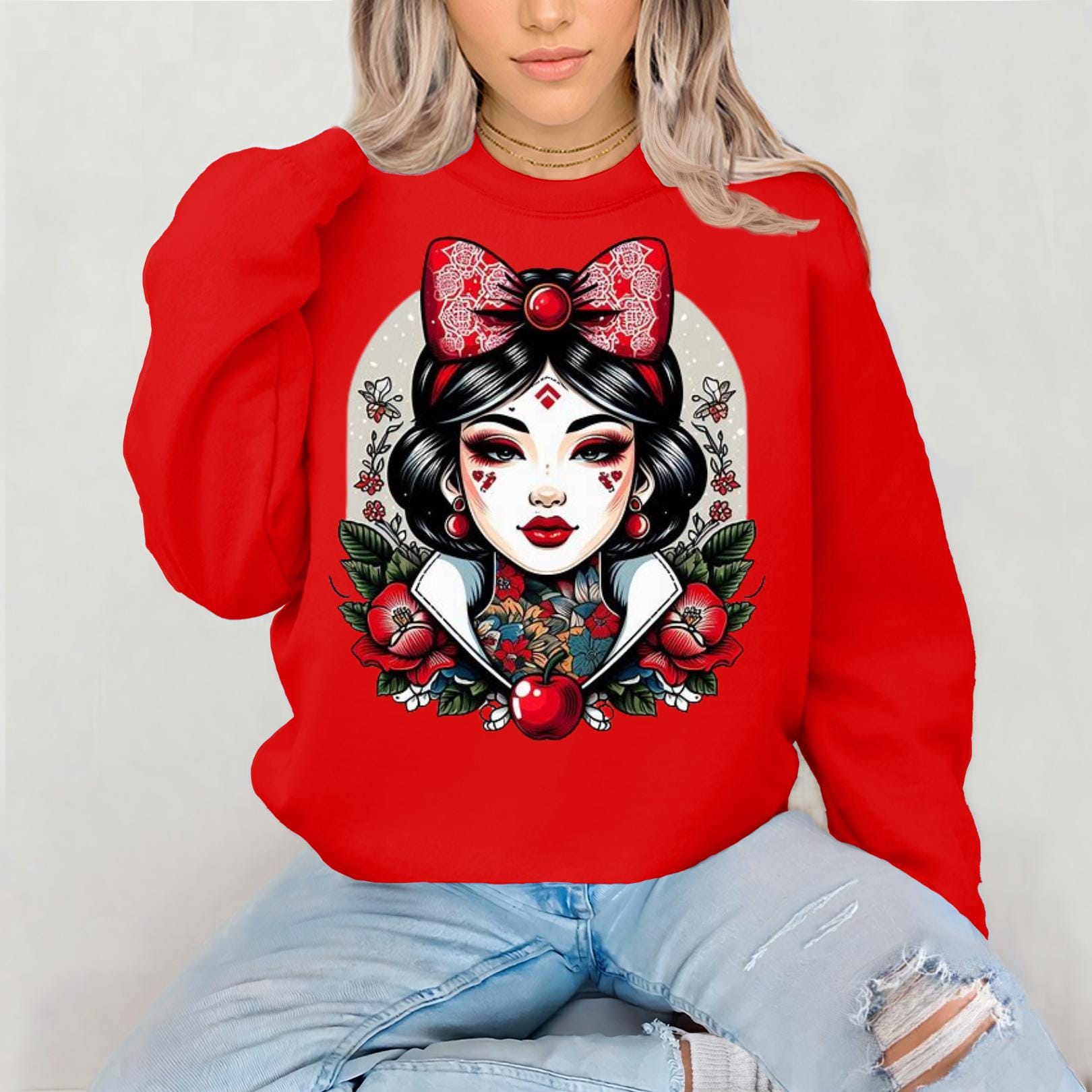 Vintage-Inspired Sweatshirt with Floral Design, Cozy Sweatshirt, Artistic Apparel, Gift for Her, Casual Wear, Everyday Style